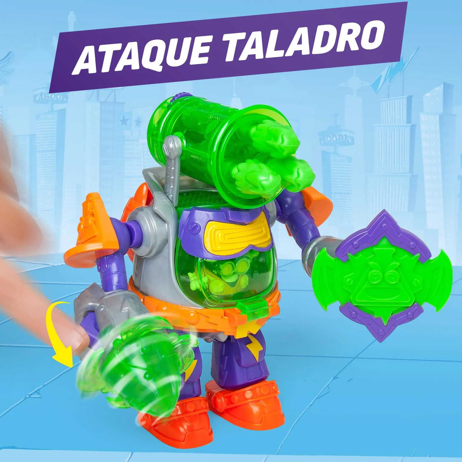 SUPERTHINGS Ultra Striker Profesor K. Robot Figura z Proyectilami