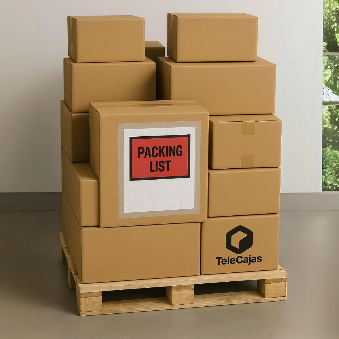 Packing List 175x132 mm A4 Doblado en 4 Sobres para Documentación Pack de 1000