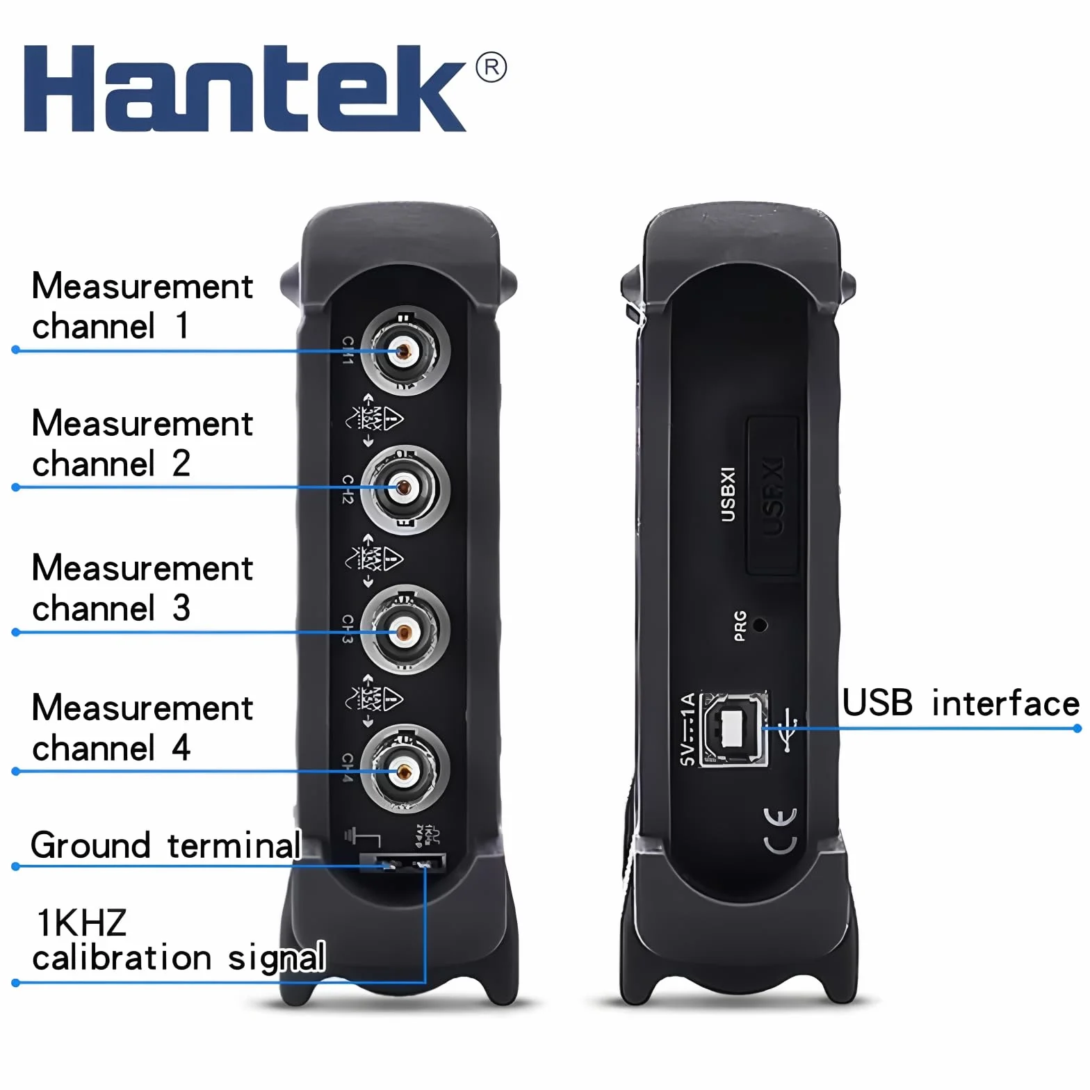 Hantek Qingdao Automotive USB/PC Osciloscopio Hantek6074BE Kit I II III IV 4 canales Osciloscopio Hantek Qingdao Automotive USB Osciloscopio 70MHz 1GSa/s (Hantek6074BE-kit II)
