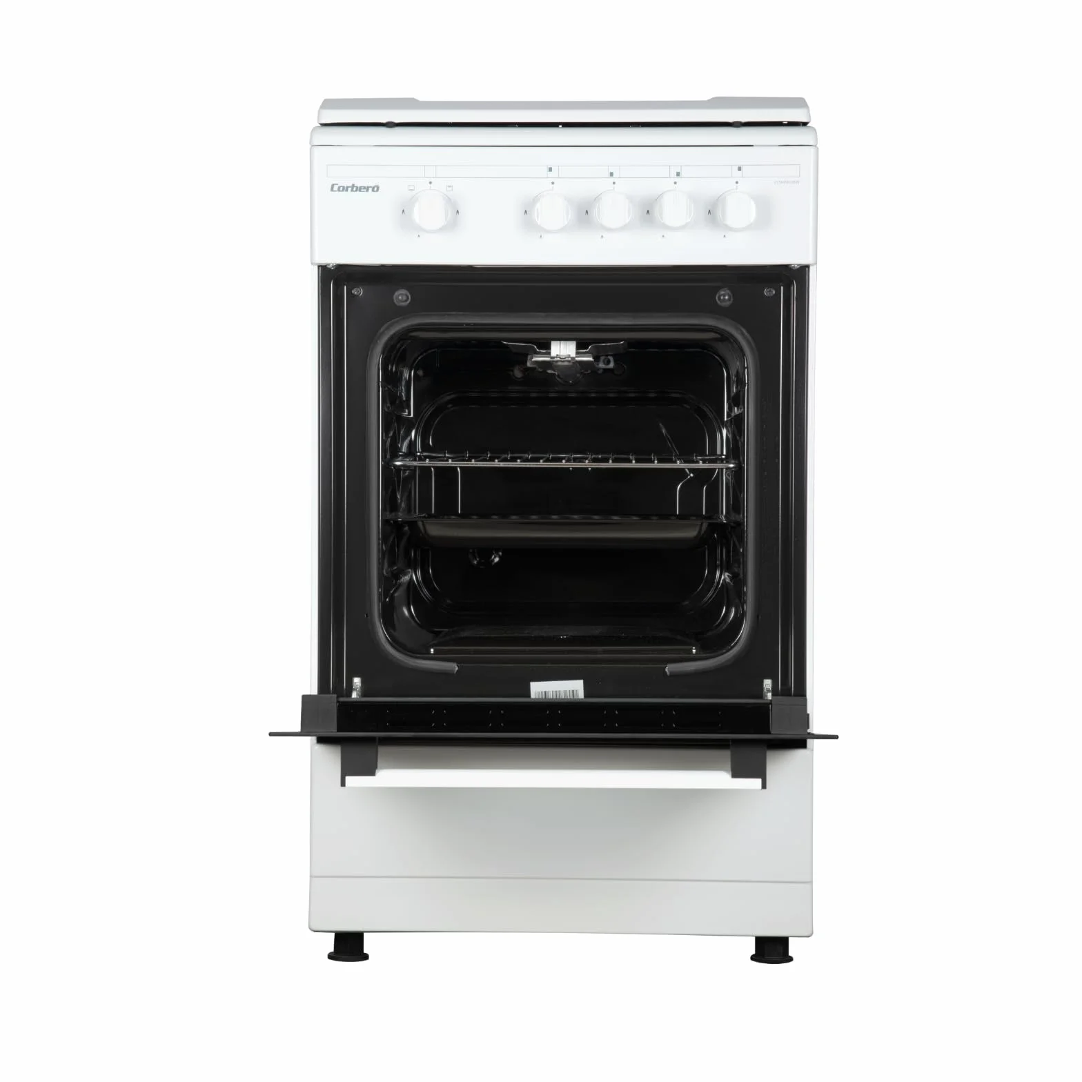 Corberó Cocina Plus 50cm 4 Fuegos Gas Butano Horno 43L Blanco