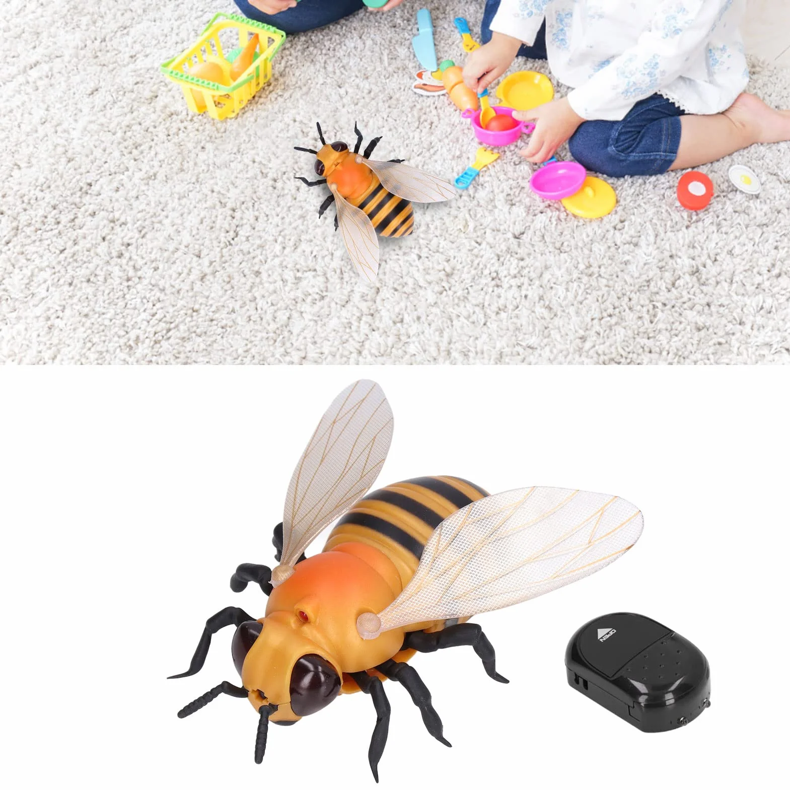 Jiawu Abeja de Control Remoto Realista Alta Simulación para Fiestas