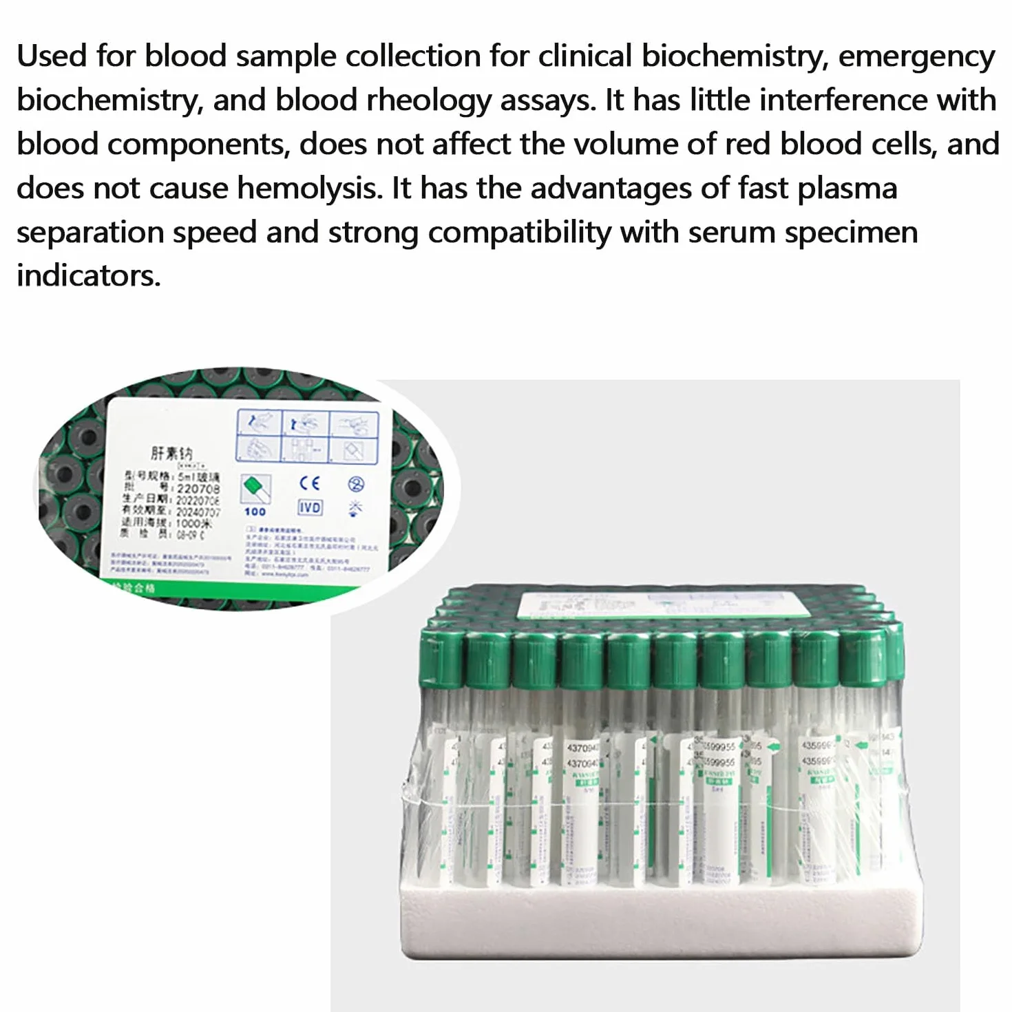 Tubos de extracción de sangre al vacío con tapón de rosca para uso en laboratorio, ideales para aplicaciones médicas y de diagnóstico