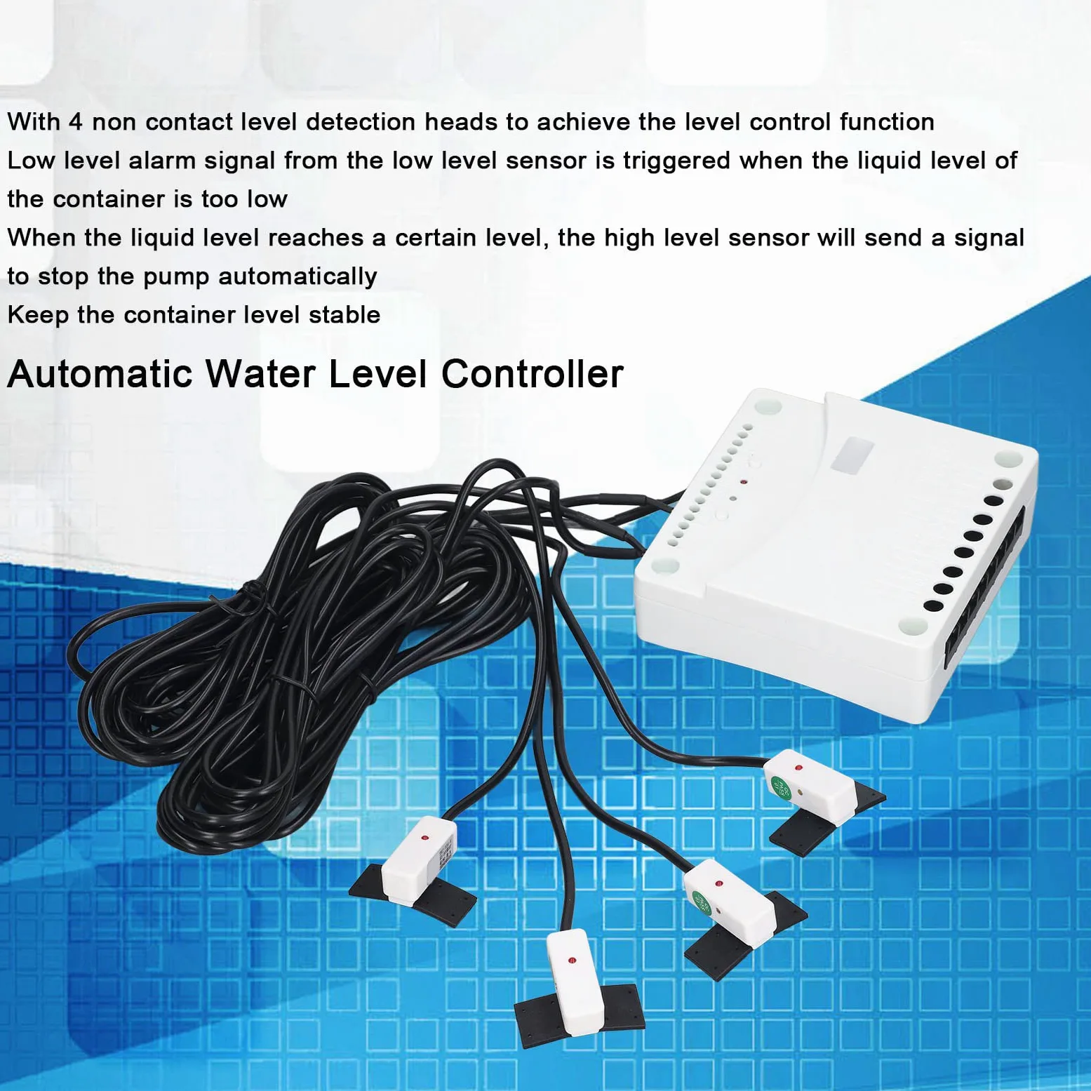 Controlador automático de Nivel de líquido sin Contacto Sensor de Tanque de Agua AC220V para fábricas y Laboratorios