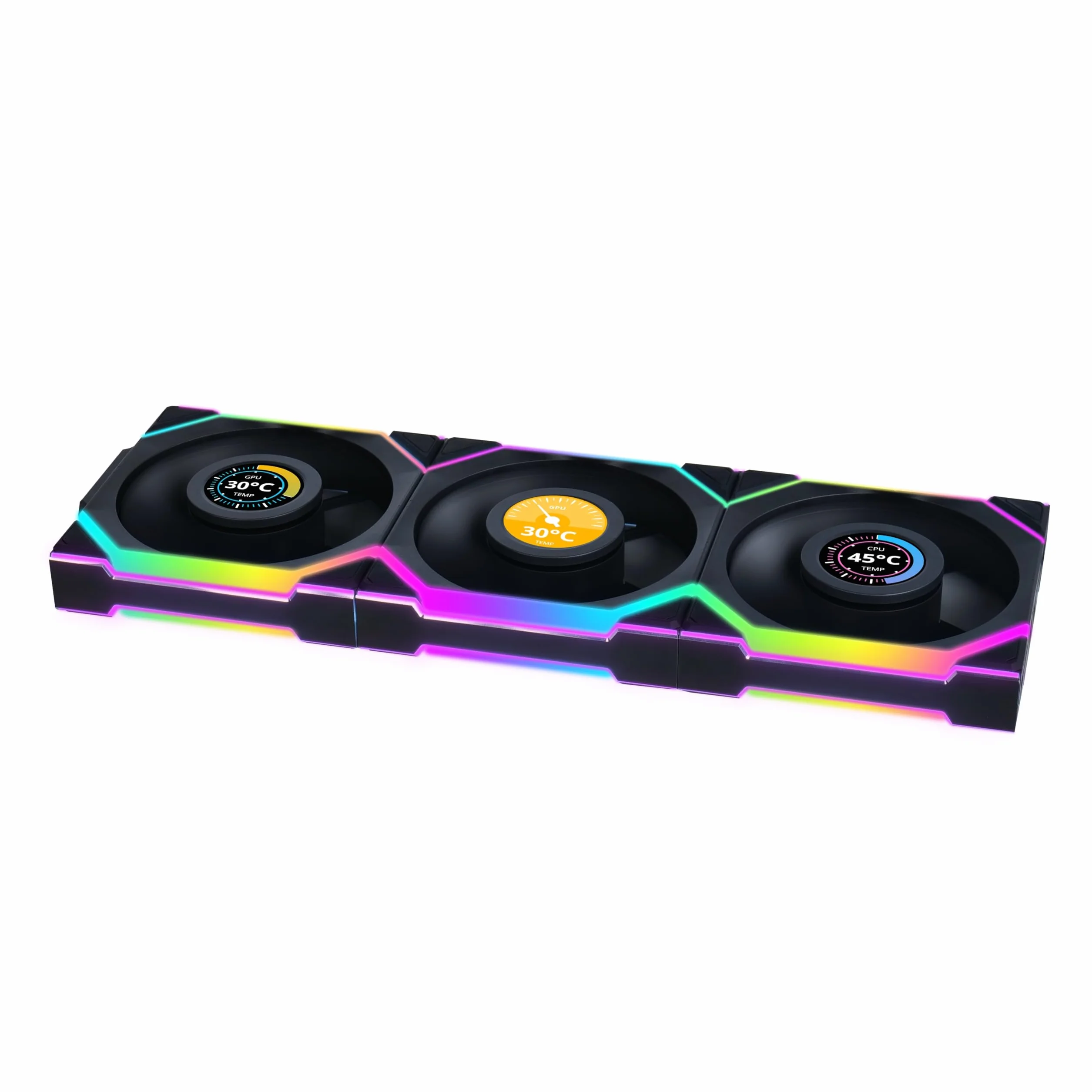 Lian Li Uni Fan Sl Wireless Lcd 120 Reverse Blade Case Per Computer Ventilatore 12 Cm Nero 3 Pz (lian Li Uni Fan Sl Wireless Lcd Reverse Flow 120mm T