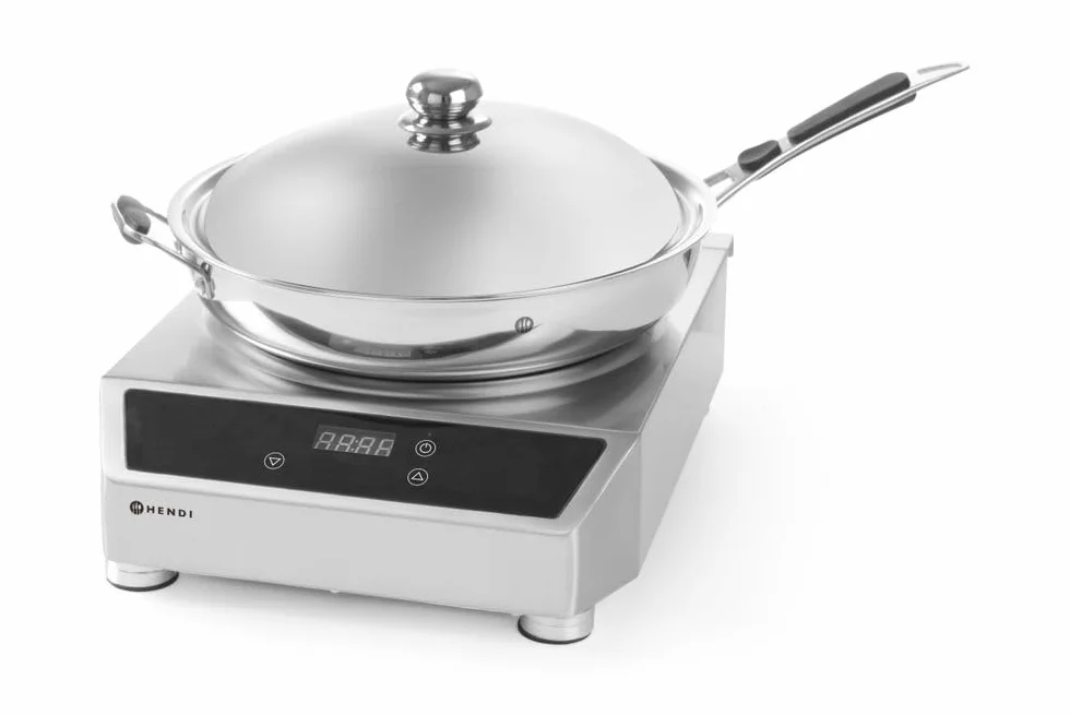 HENDI Wok de inducción modelo 3500 - Profi Line - unidad de inducción - 230V / 3500W - 340x450x(H)120 mm