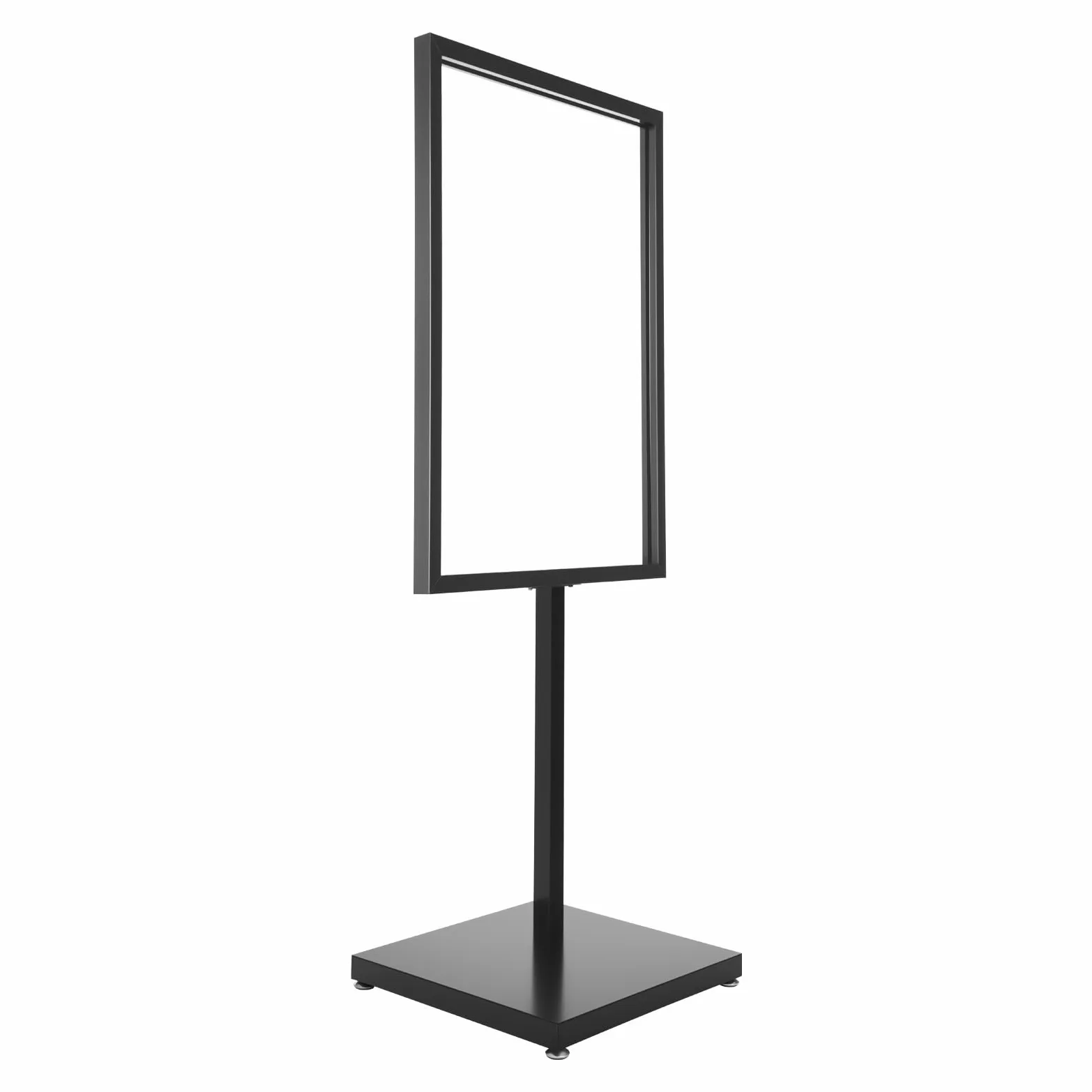 Madelynn Soporte para carteles de 160 cm, soporte para clientes, rectangular, con patas ajustables y ranura, soporte para el suelo, para centros comerciales, supermercados, restaurantes