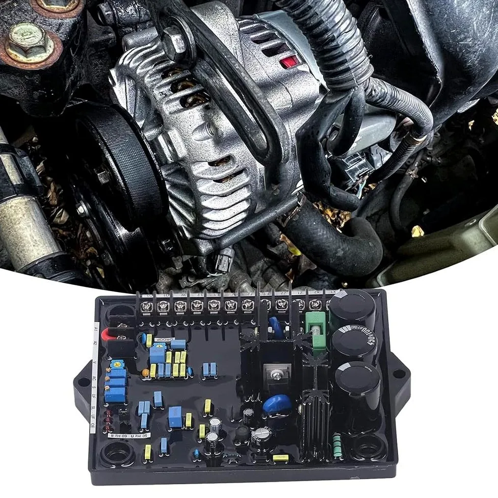 Regulador de voltaje del generador automático AVR R180 para generadores sin escobillas con para pmg, voltaje de entrada de 180-530 V, controlado por PID para funcionamiento en paralelo, carcasa de