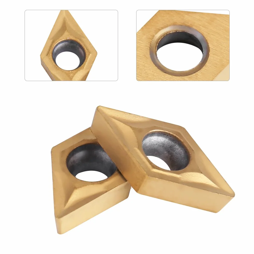 Insertos de Carburo CNC DCMT070202 Tin-coated para Fresado de Acero