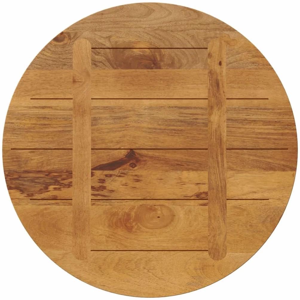 vidaXL Tablero De Mesa Redondo De Madera Maciza De Mango Ø 80x2,5 Cm, Superficie De Mesa, Tablero De Mesa De Centro