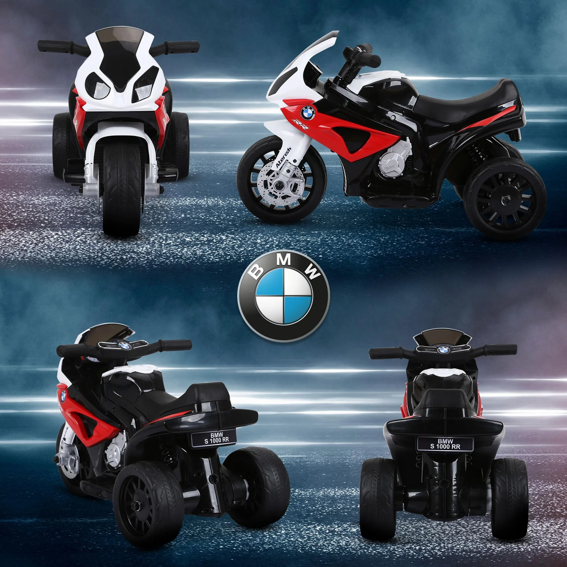 HOMCOM BMW S1000RR Moto Eléctrica para Niños 6V 20 kg Rojo
