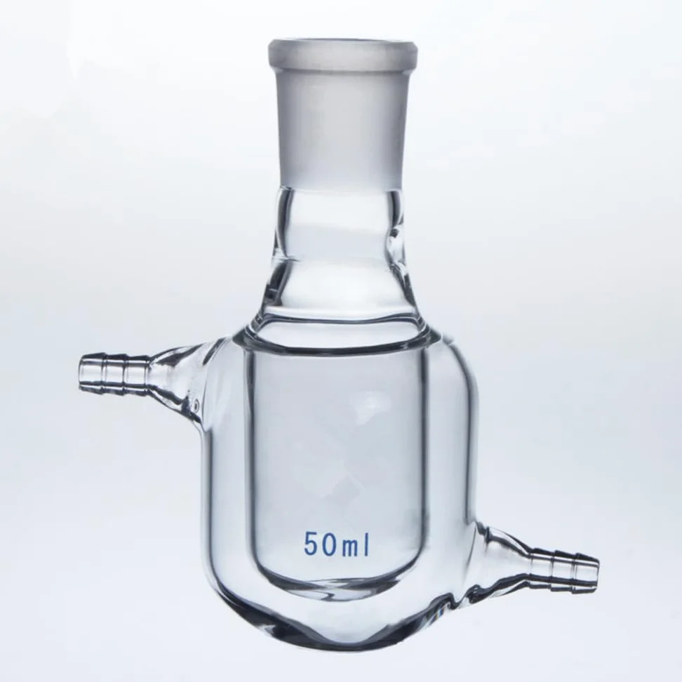 Matraz de vidrio de una sola boca con camisa, matraz de vidrio de doble capa, frasco de reacción de 25 ml, 50 ml y 100 ml, frasco de reacción de una sola boca inlaboratory 24/29(25ml)