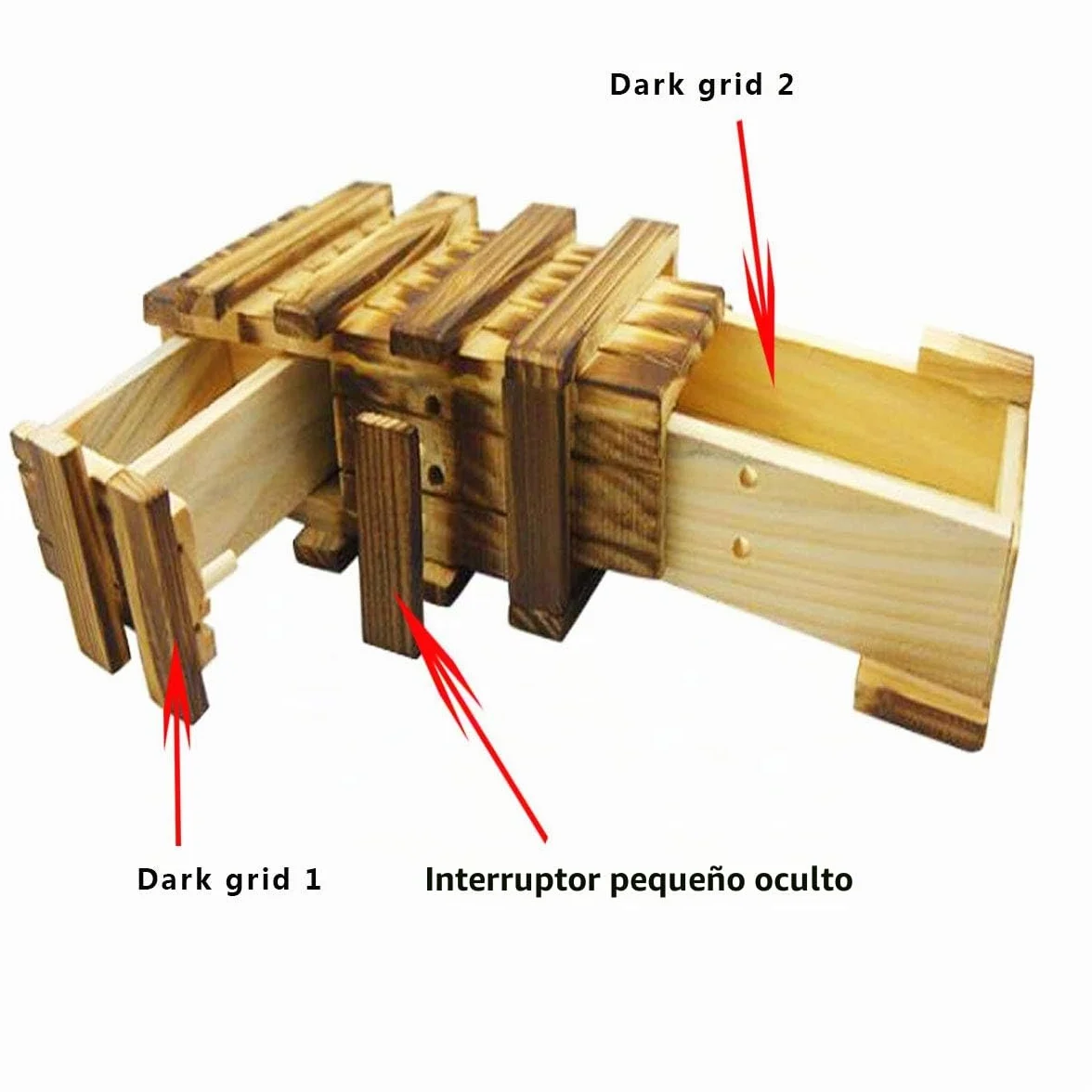 Caja Secreta de Madera Misteriosa para Rompecabezas, Caja Mágica de Madera para Niños y Adultos