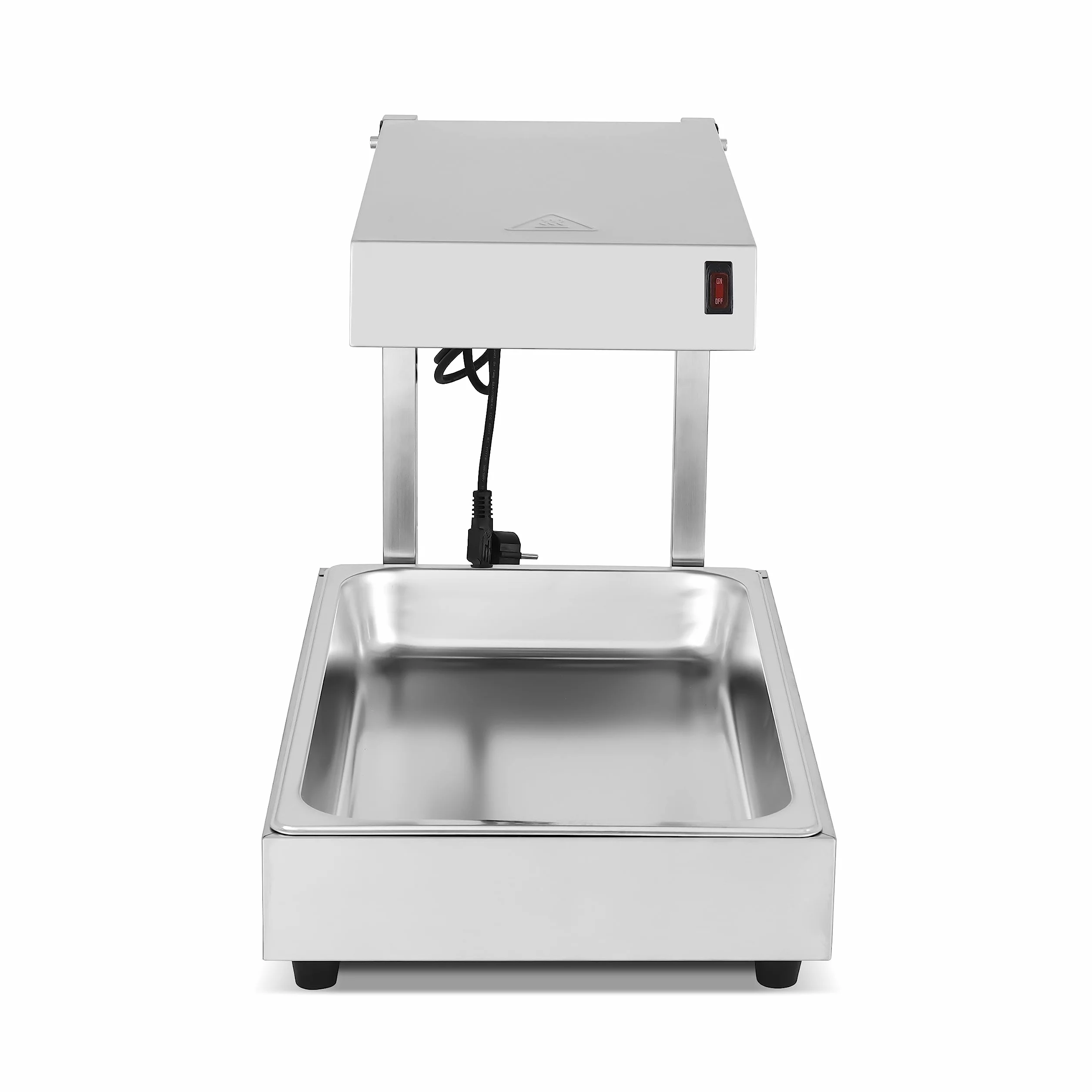 MBH - Calentador eléctrico de Patatas Fritas 600 W INOX Profesional para hostelería. Mantendor de fritos Industrial para Bar y Restaurante.