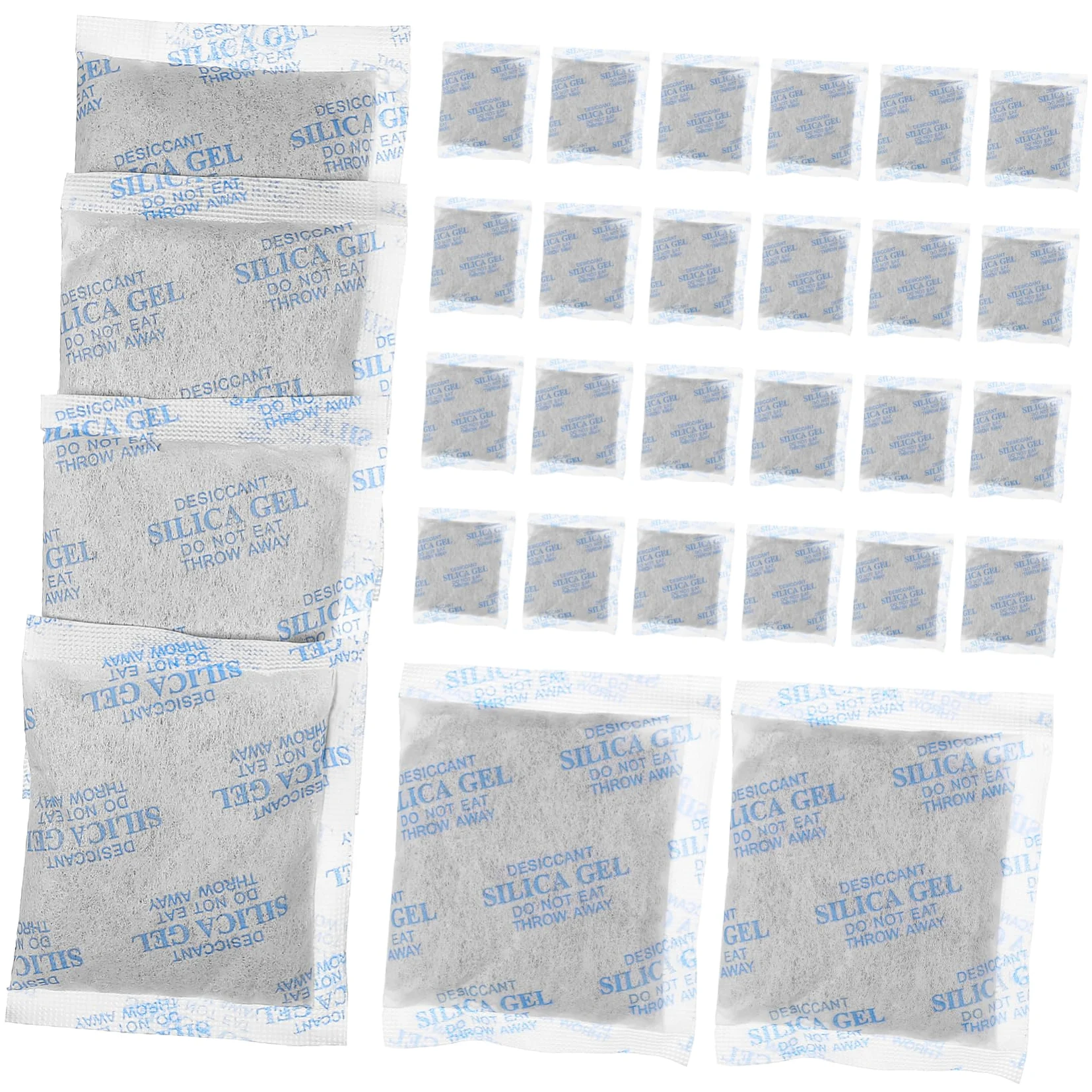Paquetes Desecantes de Gel de Sílice para Almacenamiento, 30 Bolsas de 50g en Tela No Tejida, Absorbentes de Humedad para Armarios y Electrónica | Absorción Elevada, Uso Sencillo, para Ropa y Alimentos, Armarios y Coches