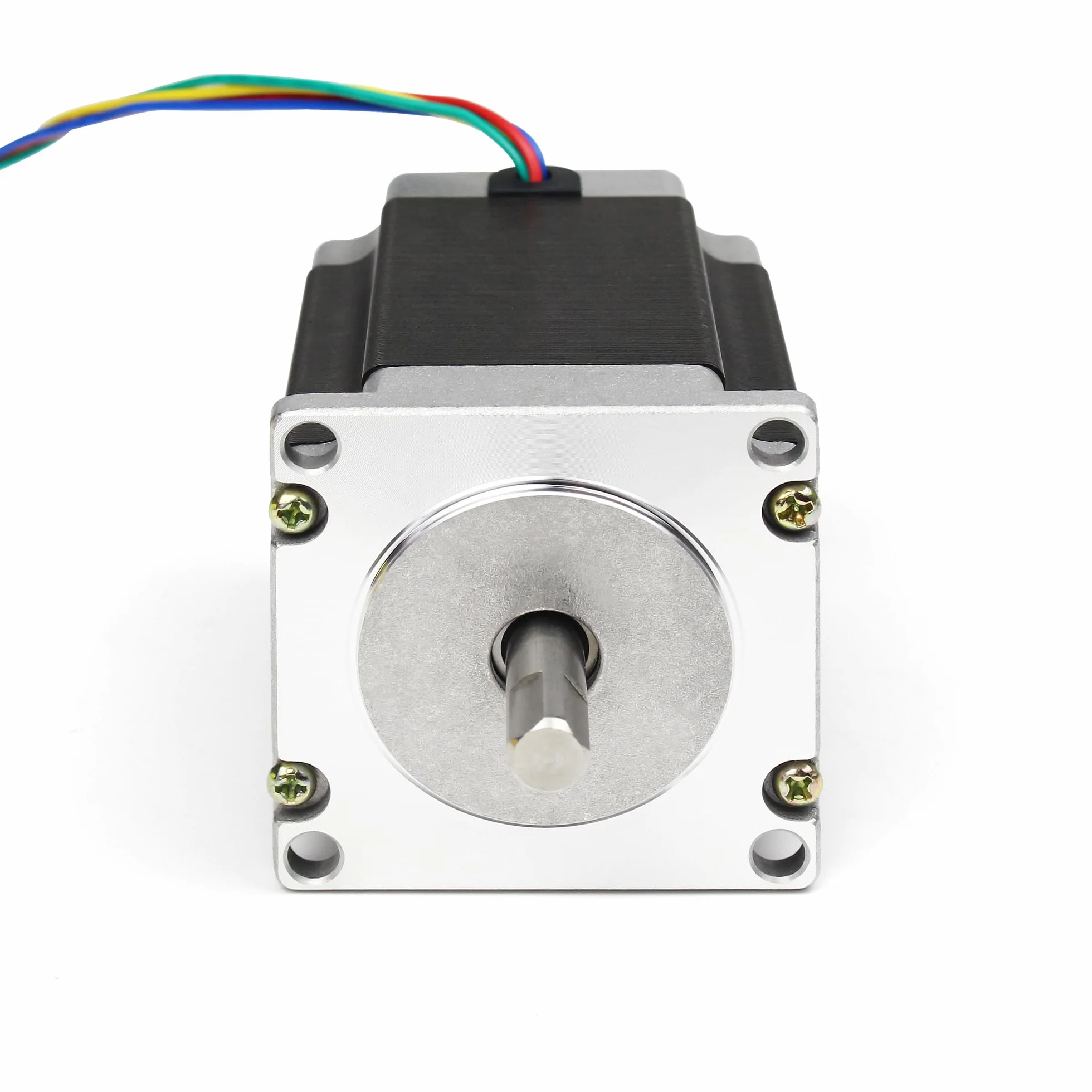 RATTMMOTOR Motor paso a paso Nema 23, motor paso a paso de doble eje de 4 hilos, 3 A, 1,8 Nm (270 oz.in) 2 fases, 1,8 grados, 57 x 57 x 76 mm, 4 cables para impresora 3D/fresadora CNC (23HS8430B)