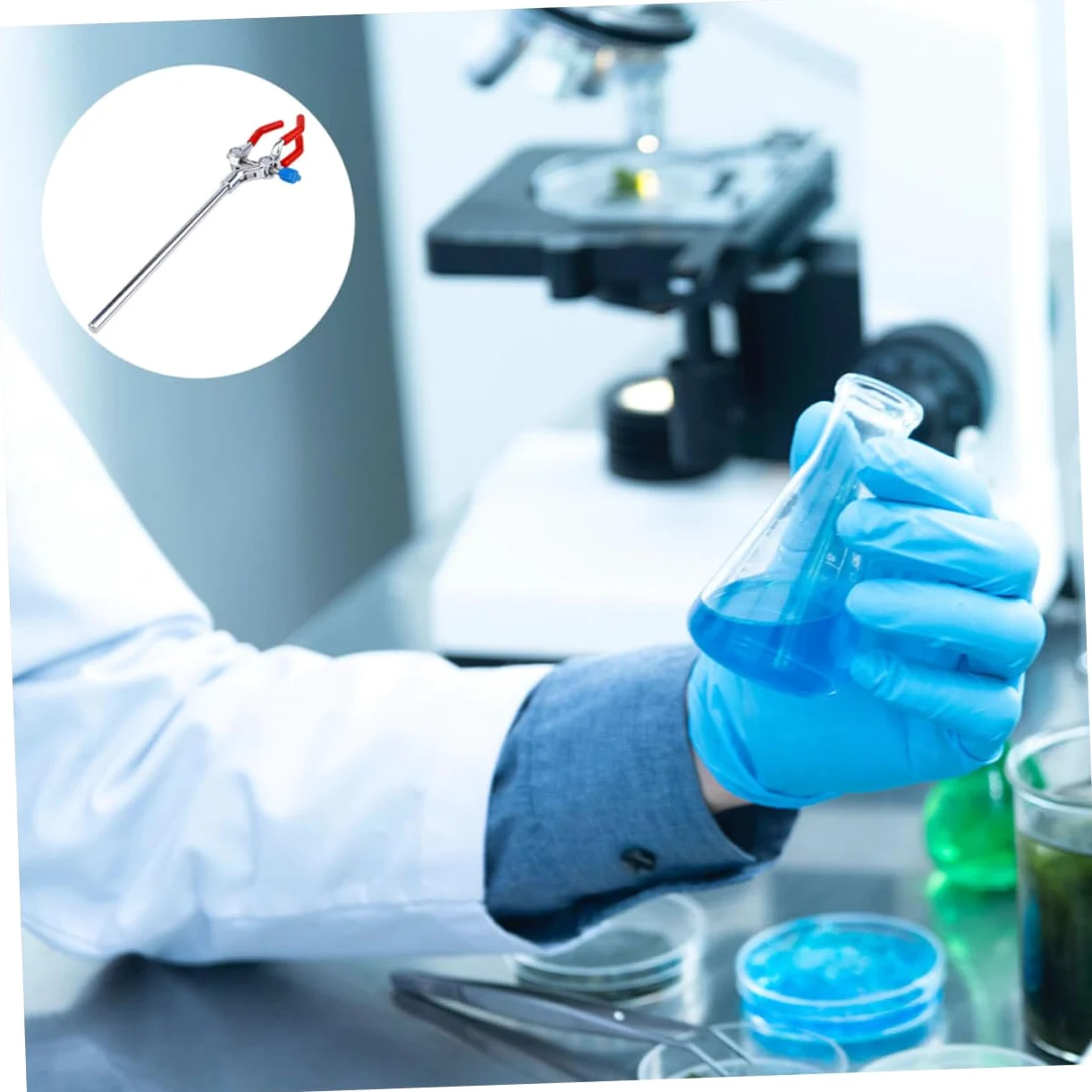 8 Piezas Abrazadera De Matraz Plantilla Abrazadera De Bureta De Laboratorio Abrazadera Para Matraces De Laboratorio Suministro De Laboratorio Abrazadera De 3 Acero Inoxidable ULTECHNOVO