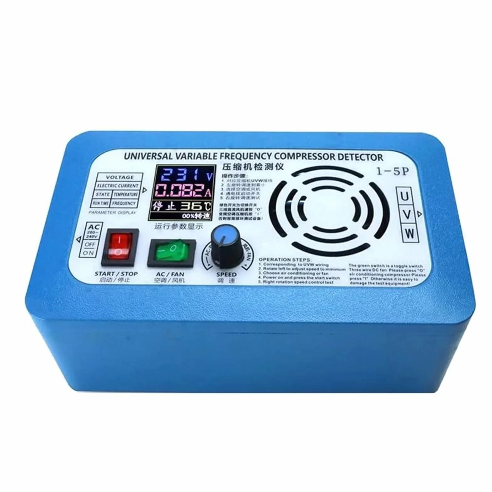 Probador de resistencia, Probador De Placa Inversor Compresor Refrigerador, Herramienta Prueba Válvula Solenoide Pulso Universal, 1-5HP,Ohmímetro