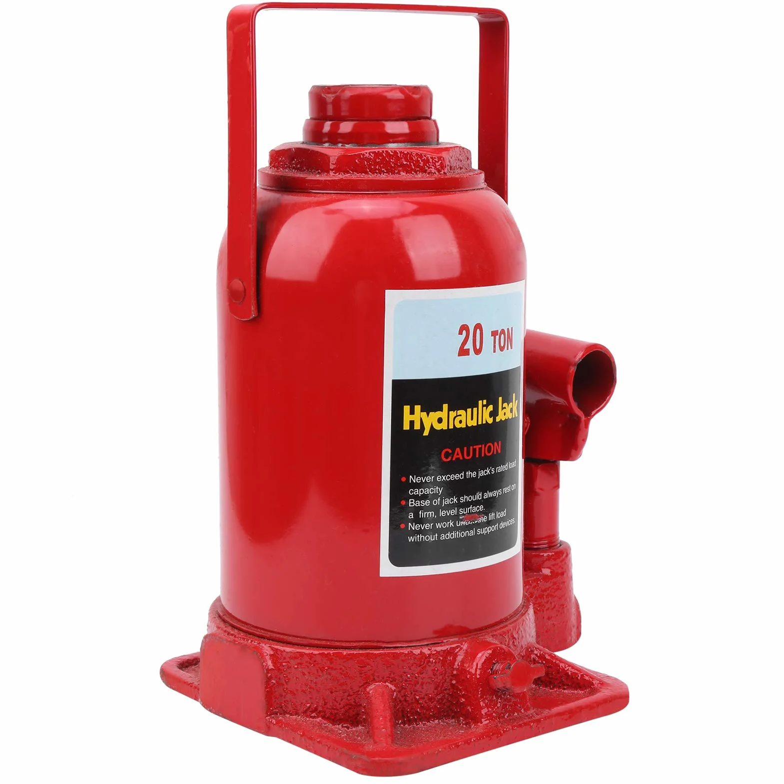 Gato Hidráulico de Botella 20T Placa de Acero Base Antideslizante Automotriz Industrial Agrícola