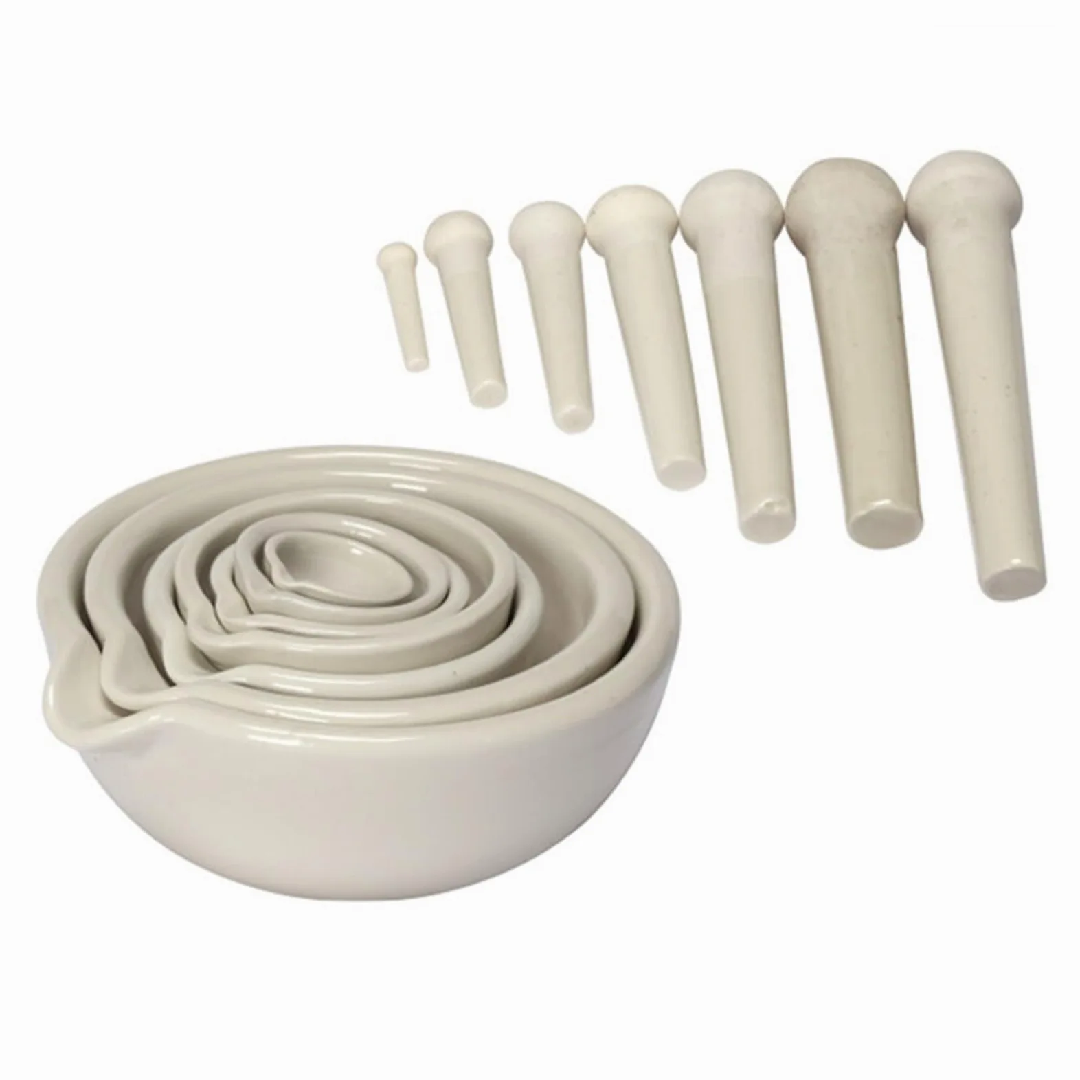 MENGKE Juego De Mortero Y Maja De Porcelana De 1 Pieza For Triturar Y Moler Especies De Hierbas U Otras Sustancias Blandas Buenas Herramientas For Laboratorio O Farmacia(160mm)