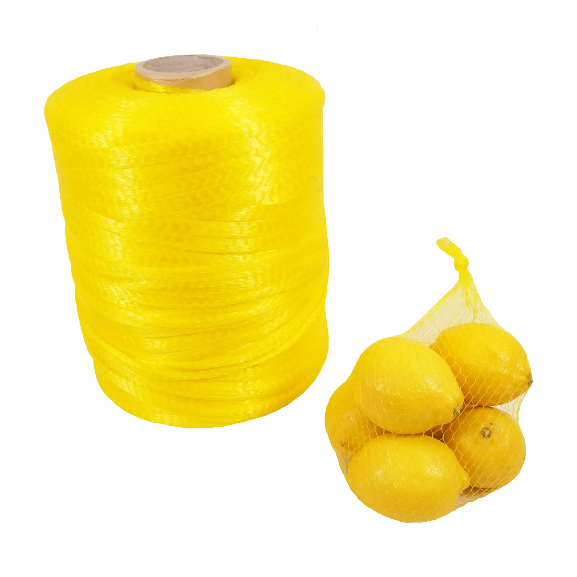 Bobina de 1.000 metros para envasar y hacer sacos de Naranjas, Limones y cualquier Fruto Seco u Hortaliza | Malla de polietileno flexible y resistente | Anchura máxima: 36cm | Color Amarillo