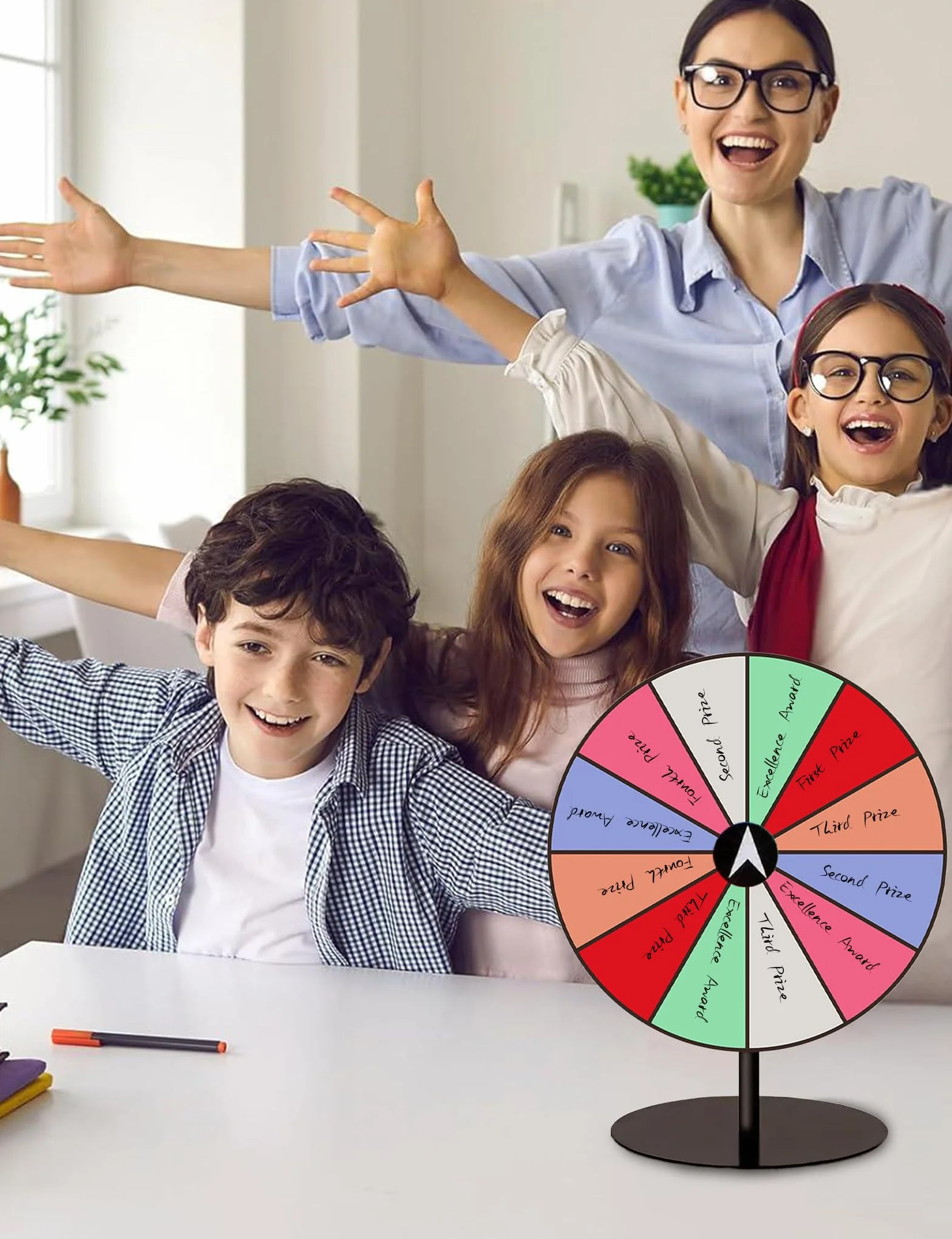 Ruleta de la Suerte Giratoria Acrílico Personalizable para Juegos