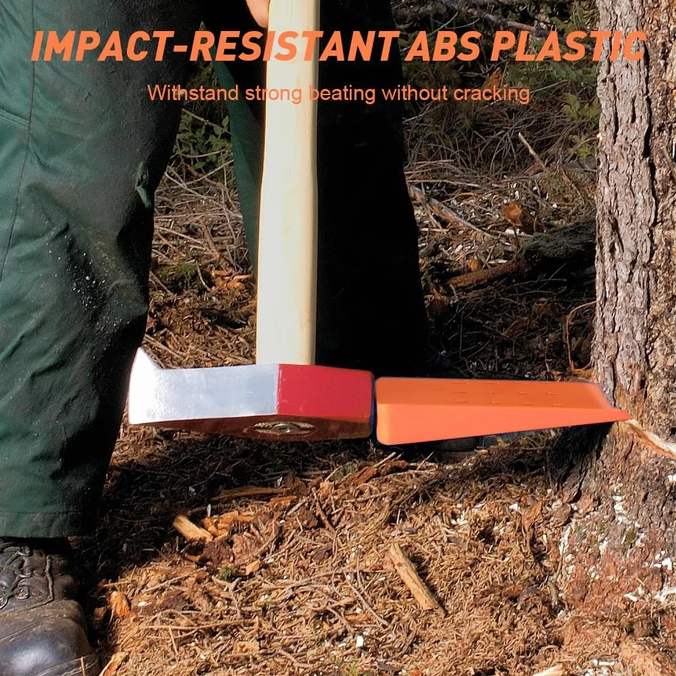 4 Piezas Cuñas de División, 6" Cuñas para Talar árboles con Bolsa Cuñas de Corte de Motosierra Cuña de Arbol Plástico Cuñas de Tala para Motosierra Accesorio Herramienta para Leñadores