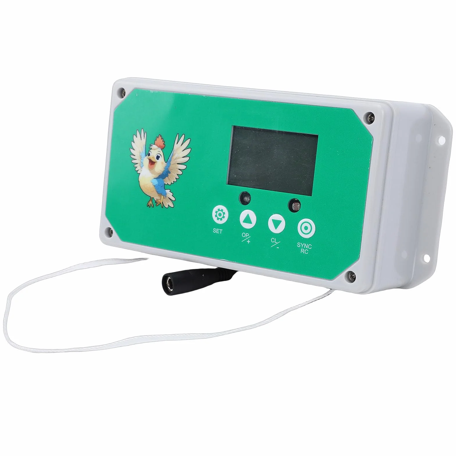 Asixxsix Puerta automática para gallinero,Pantalla LED HD,Capacidad de Carga de 0,5-4 kg,Puerta automática para Pollo,Modo temporizado Solar, para Pollo de Aluminio (Enchufe de la UE 100-240V)