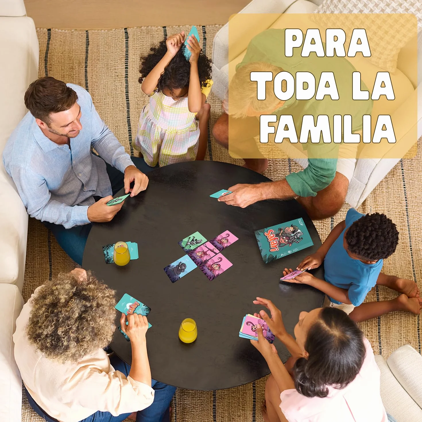 Glop Safari Juego de Cartas Familiares 2-6 Jugadores 6-99 Años