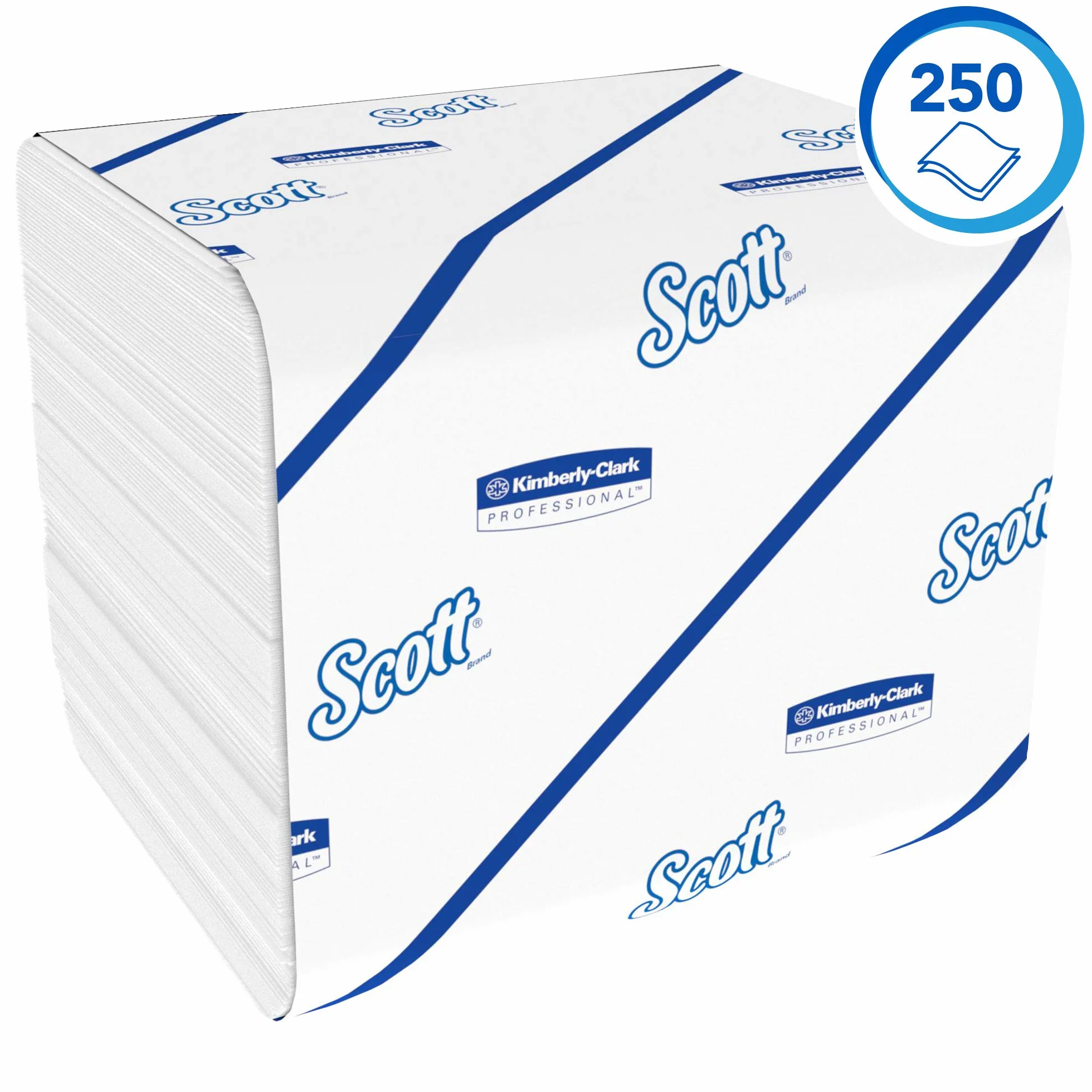 Scott Control Papel Higiénico 8508, Plegado, 2 Capas, Suave y Absorbente, 36 Paquetes x 250 Hojas de Papel Blancas (9.000 total)