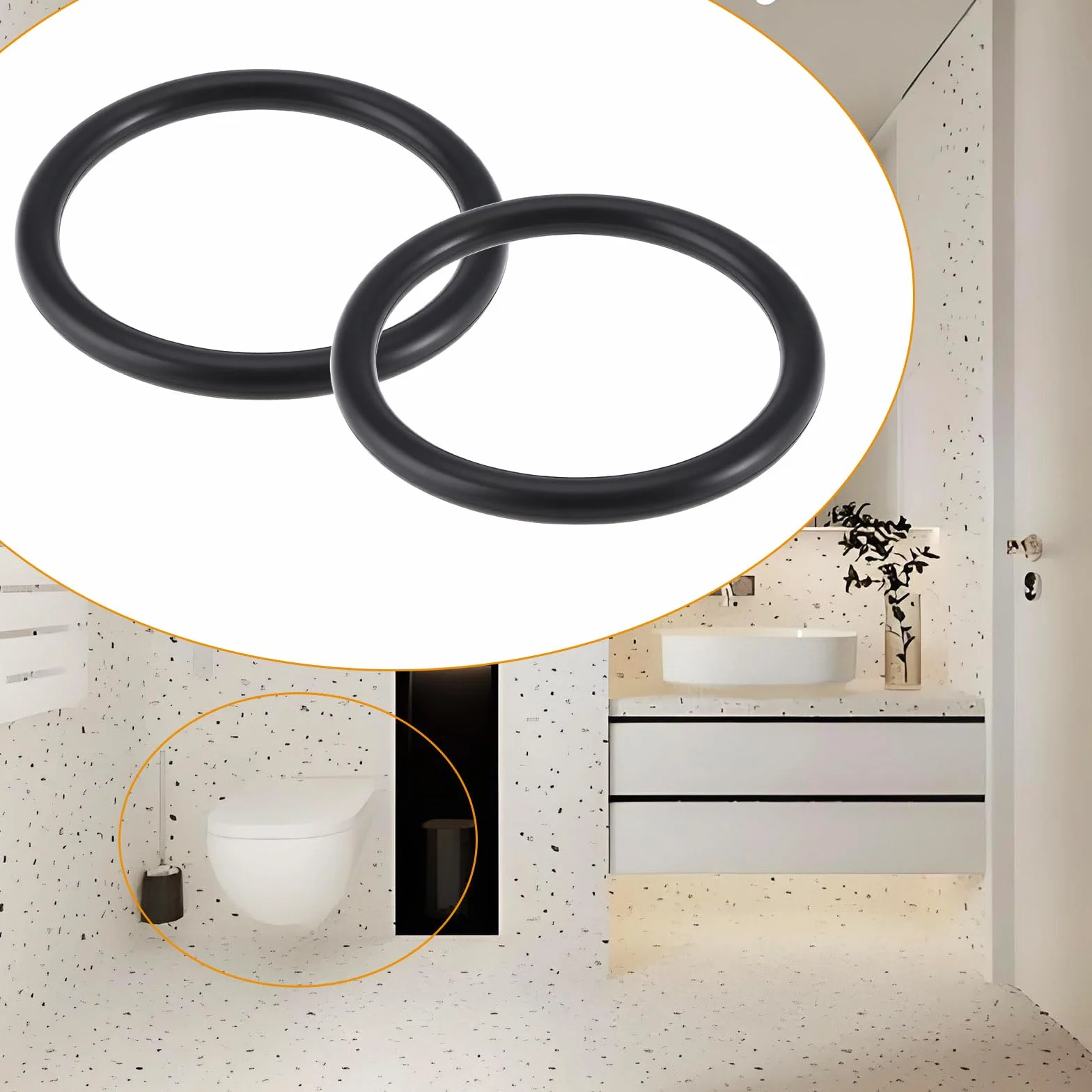 Juntas tóricas ocultas de goma de nitrilo 55 x 45 x 5 mm compatibles Geberit 362.769.00.1