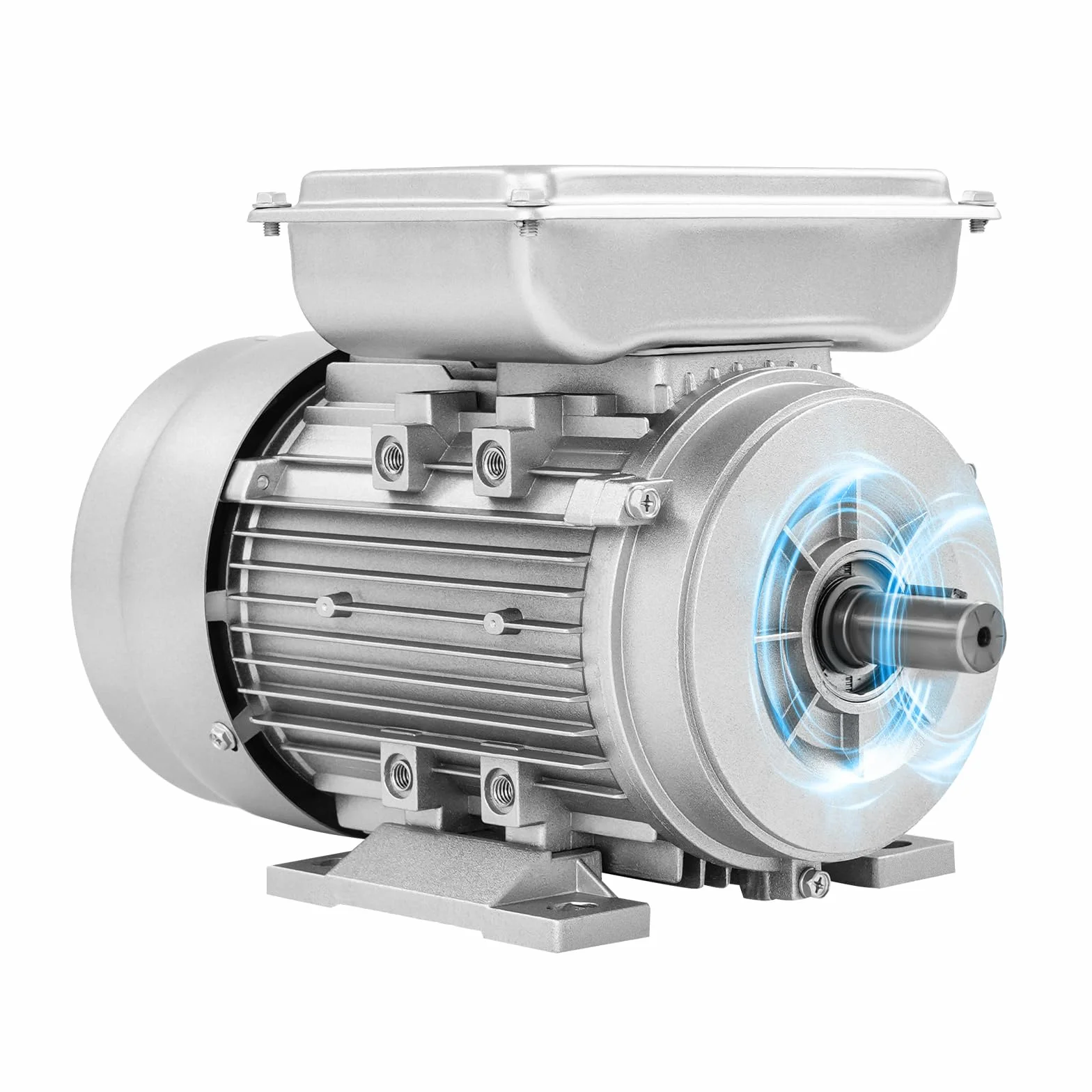 Motor eléctrico 750 W, 1400 rpm, motor monofásico, diámetro del vástago 19 mm, IP55, motor eléctrico profesional de cobre para bombas, máquinas herramientas, compresores