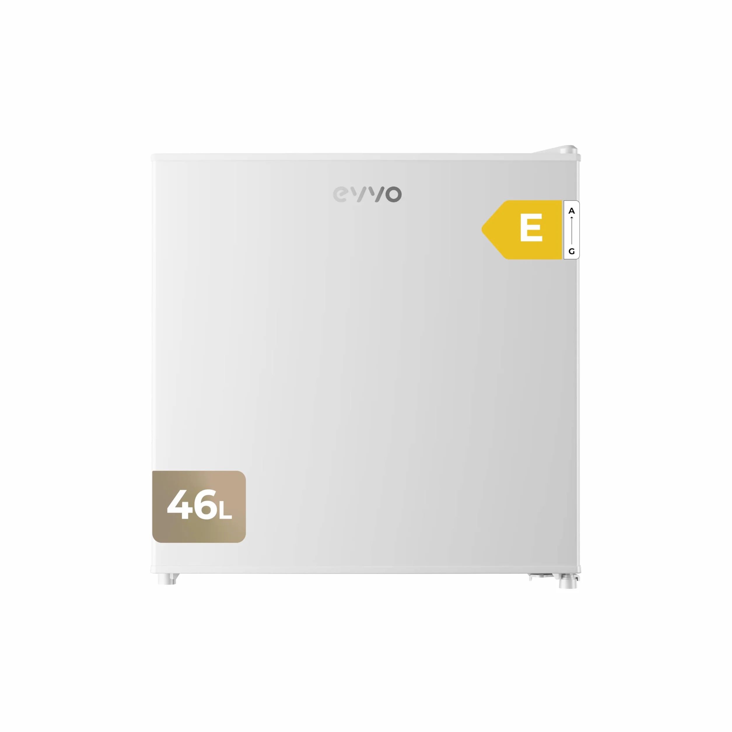 EVVO Frigorífico Mini F22 46 L Blanco Bajo Consumo 80 kWh/año 41 dB Compacto 48,5 cm