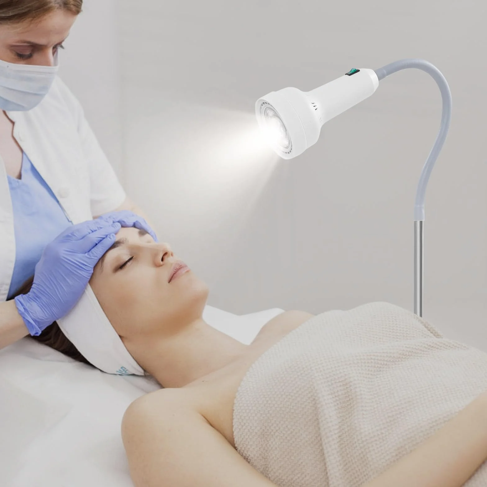 Lámpara de examen de altura ajustable, 30 W, LED, examen médico quirúrgico, lámpara giratoria de 360°, para ginecología, ambulancia, estomatología, hno