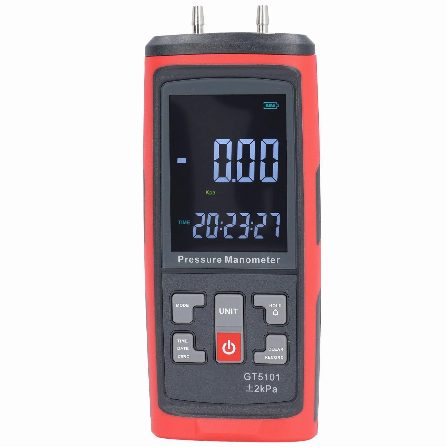 Manómetro Digital de Alta Precisión con Manómetro Diferencial de ±2 KPa para Medición de Gas en Sistemas HVAC y Laboratorios