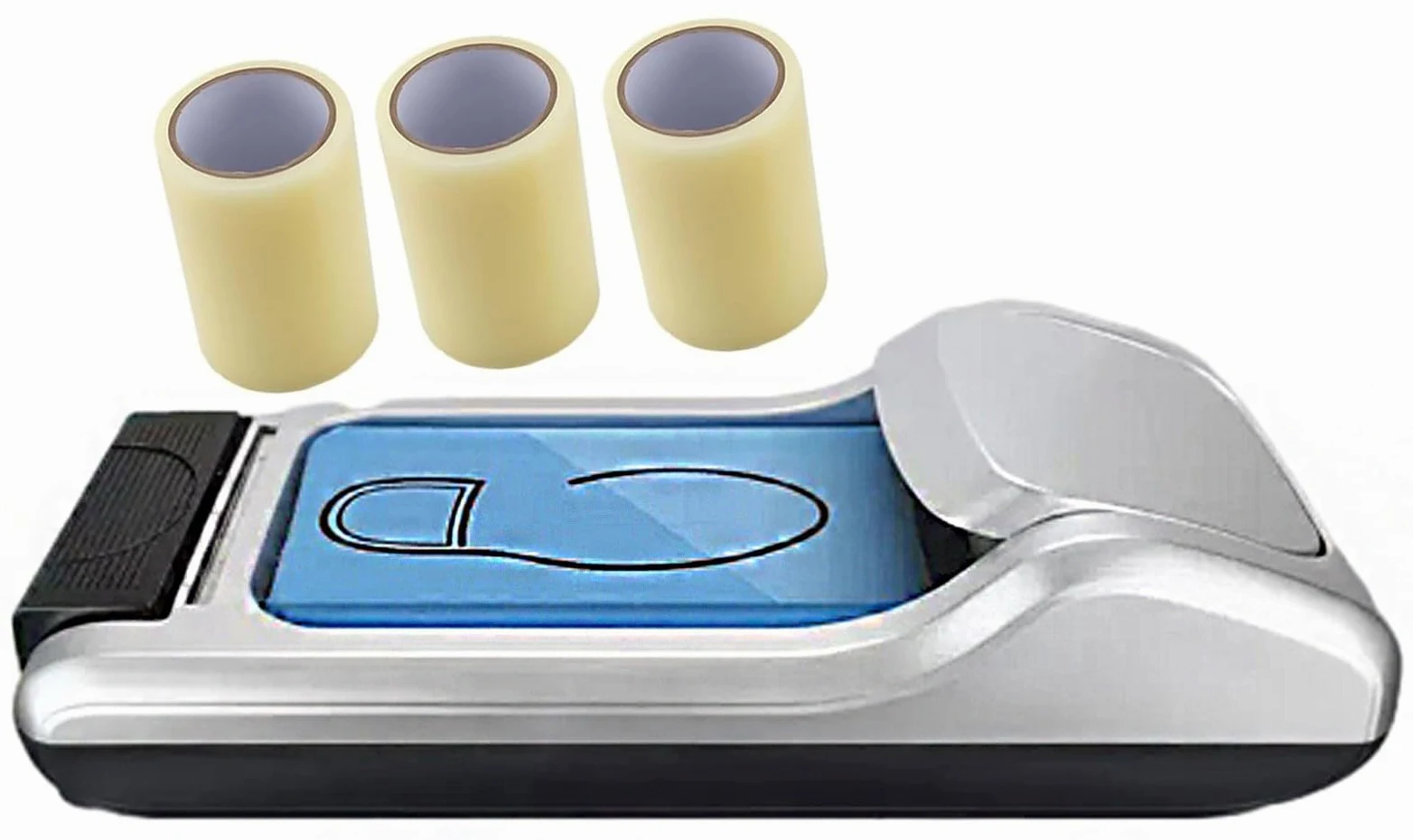 Dispensador de Cubrezapatos Desechables con Pedal y 3 Rollos de PelíCula. MáQuina AutomáTica PortáTil para Fabricar Cubrezapatos