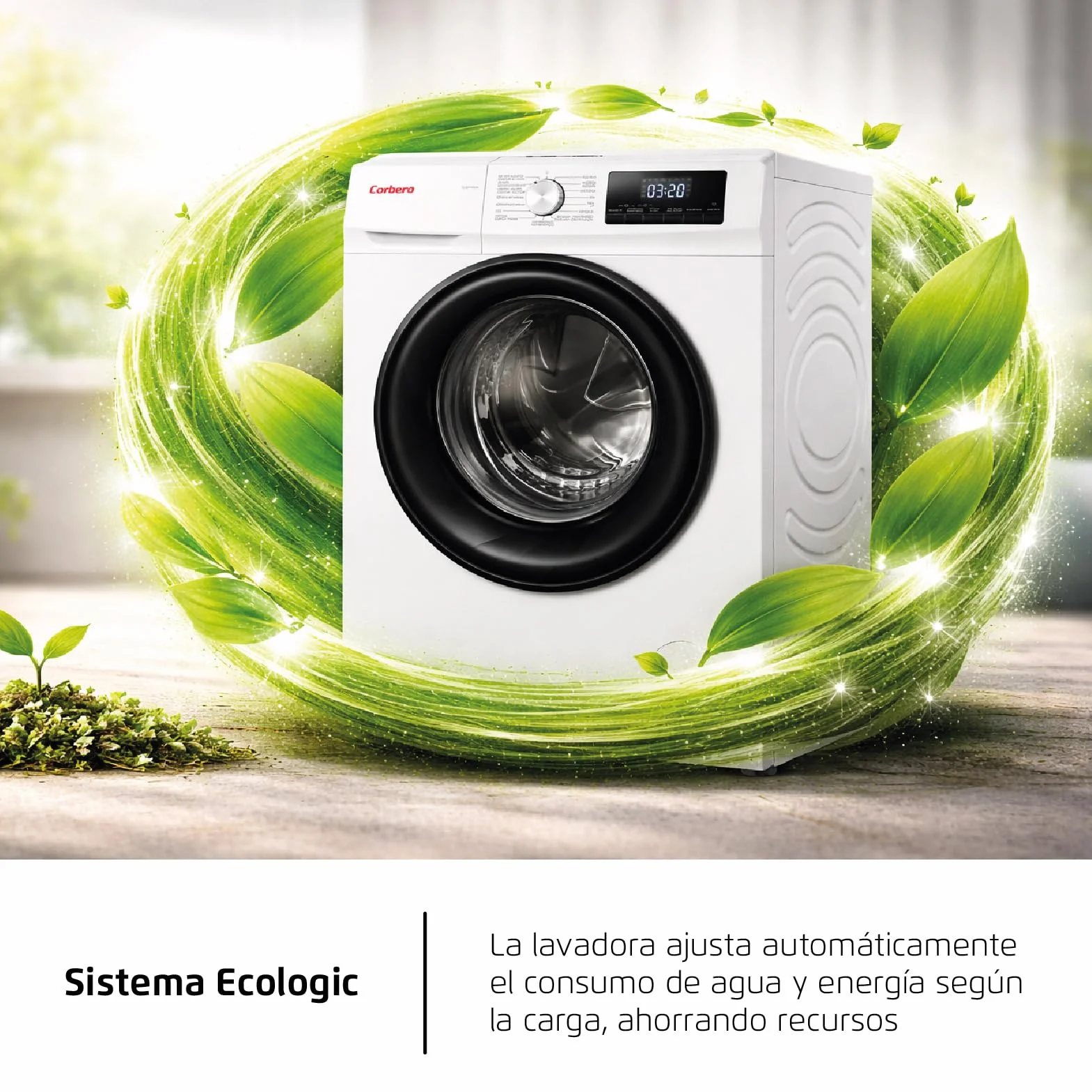 Corberó Lavadora Secadora Carga Frontal CLSH85VIN 8 kg 5 kg 1400 RPM Inverter Función Vapor Blanco
