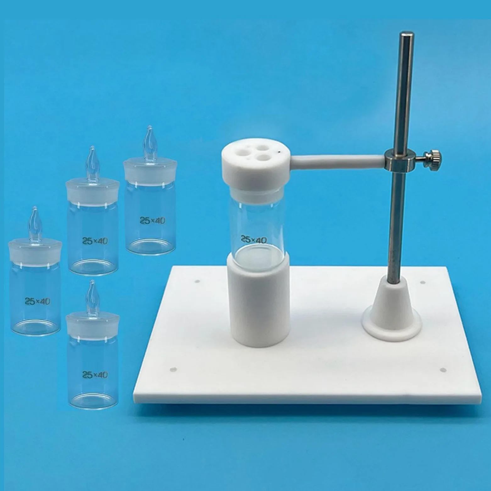 Soporte Experimentos Quimica Tres Electrodes | Experimentos de fisica, sistema de tres electrodos, tazas de PP, soporte seguro.
