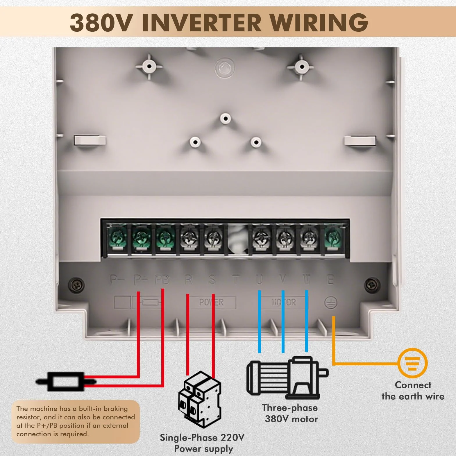 Variador de frecuencia 220V a 380V, 4KW VFD Profesional Variador de frecuencia Monofasico a Trifasico, 220V Entrada monofásica 380V Salida trifásica,para Control de Velocidad CNC del Motor del Husillo