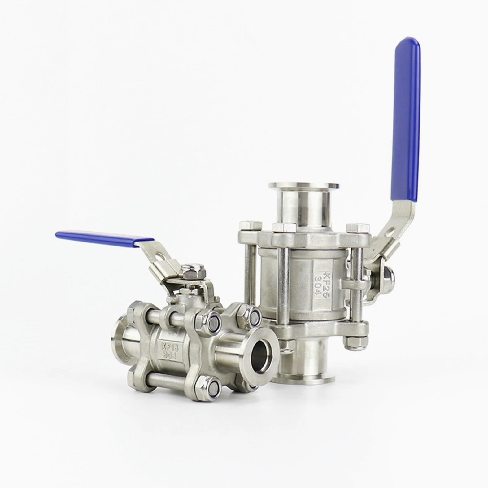 Válvula de Bola de Alto vacío KF de Acero Inoxidable KF16 KF25 KF40 KF50 SUS304, Brida de instalación rápida, válvula de Bola Manual de Tres Piezas | válvula solenoide(KF16)