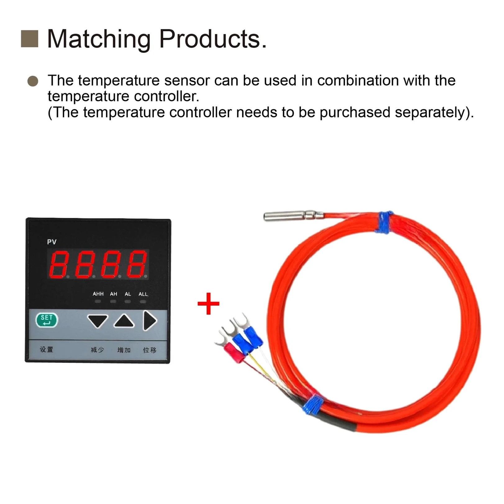 Sensor de Temperatura, Sensor PT100, sonda Cable Silicona, RTD Industrial Resistente al Calor y Aceite Acero Inoxidable(4 M)