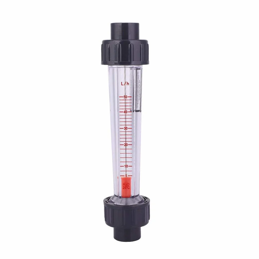 Caudalímetro de flujo de agua LZB-15 (D) Vidrio Acero inoxidable Plástico 5-50mL/H