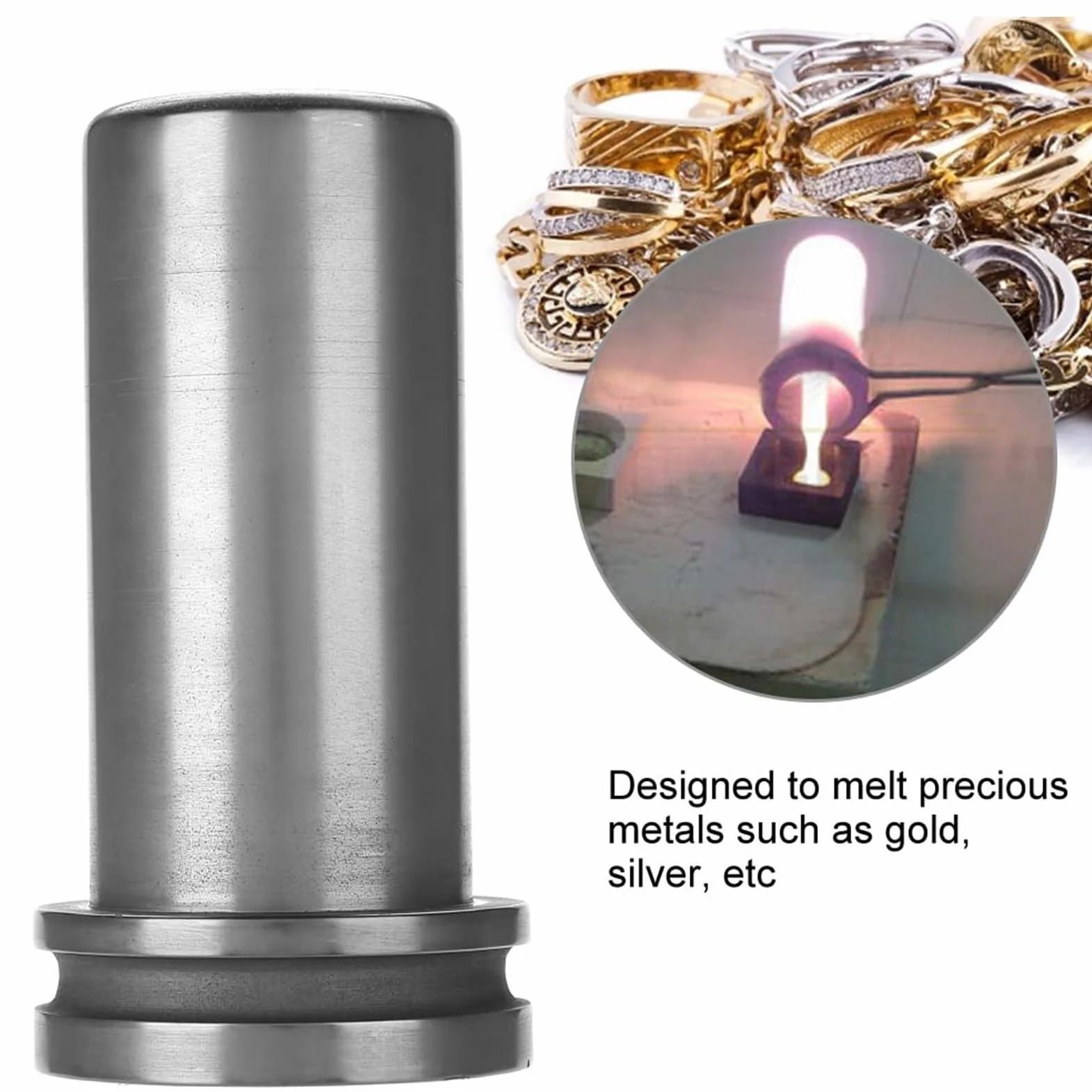 Crisol de grafito para fundición de metal, oro, plata y platino (1 kg)