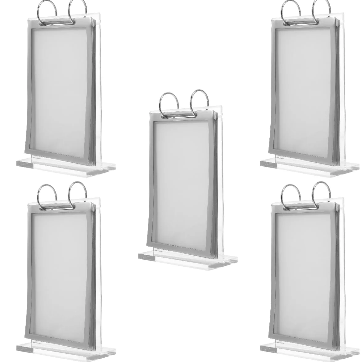 SEWACC 5 Elegantes Caballetes Para Exhibir Menús Y Carteles Con Base Para Restaurantes Y Oficinas.