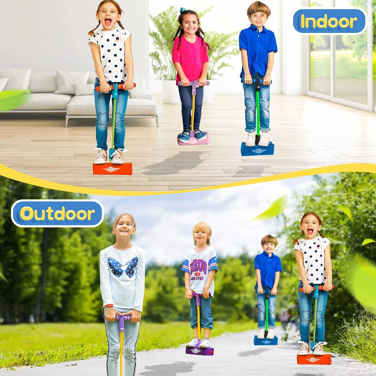 Juguete de jardín para niños palo de Pogo 3-12 años regalo cumpleaños