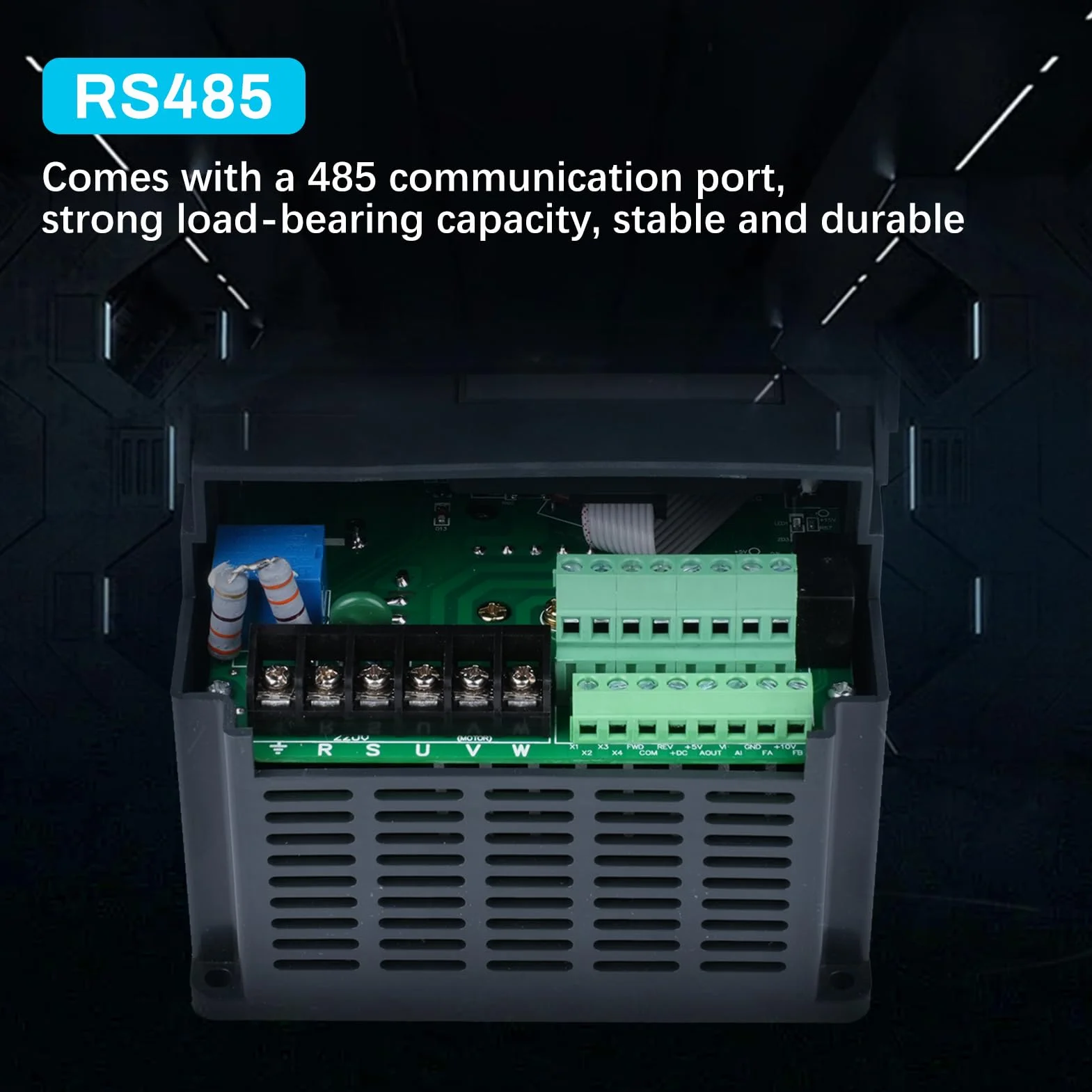 2.2kw Variador de frecuencia 220V Entrada monofásica 220V Salida trifásica 220V Convertidor de frecuencia VFD Cuadro de control extraíble modelo JH-500A (con cable de extensión de 1m)