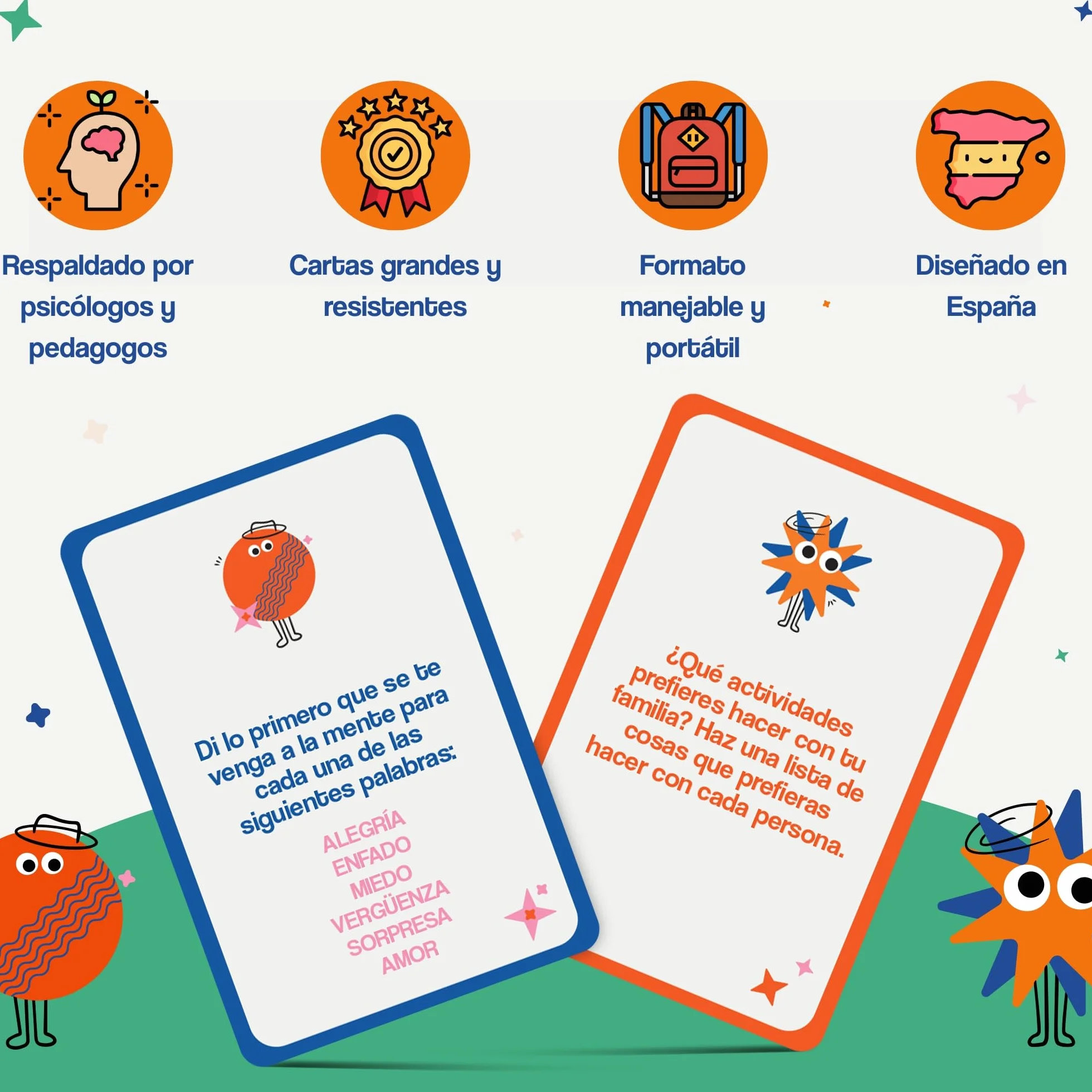 El Arte de Crecer 60 Cartas de Emociones para Niños Juego de Inteligencia Emocional Educativo 5+ Años