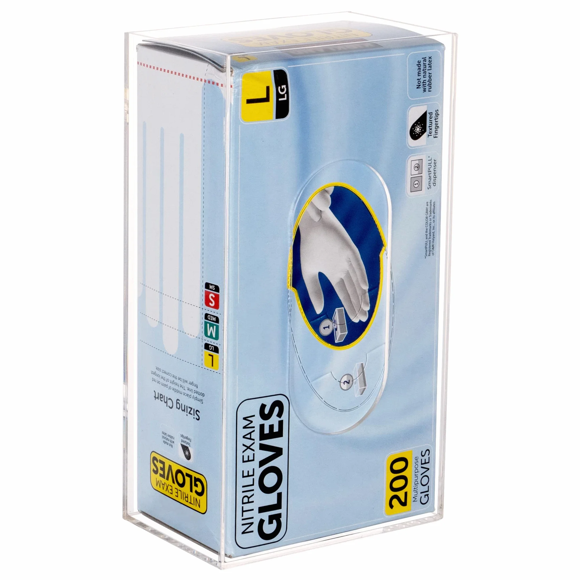 Dispensador de guantes desechables de acrílico