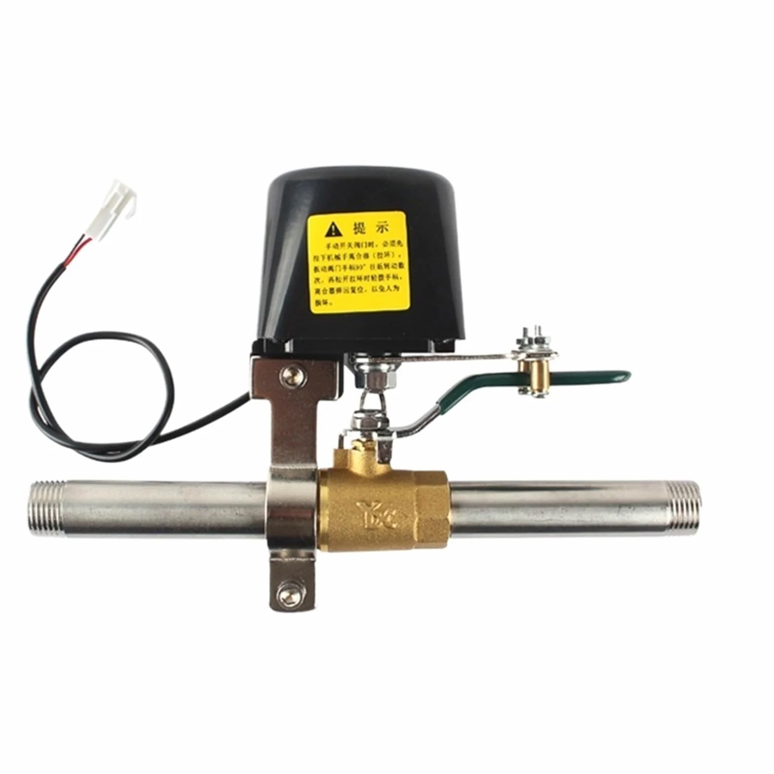 Válvula De Cierre For Tubería De Gas De 1/2" Y 3/4" Con Control Eléctrico De 12 V For Corte De Alarma De Gas/agua(1/2")