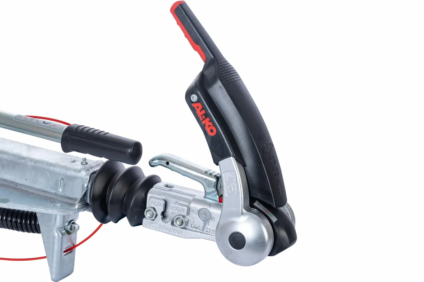 AL-KO Dispositivo de inercia con Enganche AKS3004 para Remolque 251S 1500-2700 kg Lanza en V Freno de inercia con estabilizador Carga Vertical 120 kg Caravana Seguro