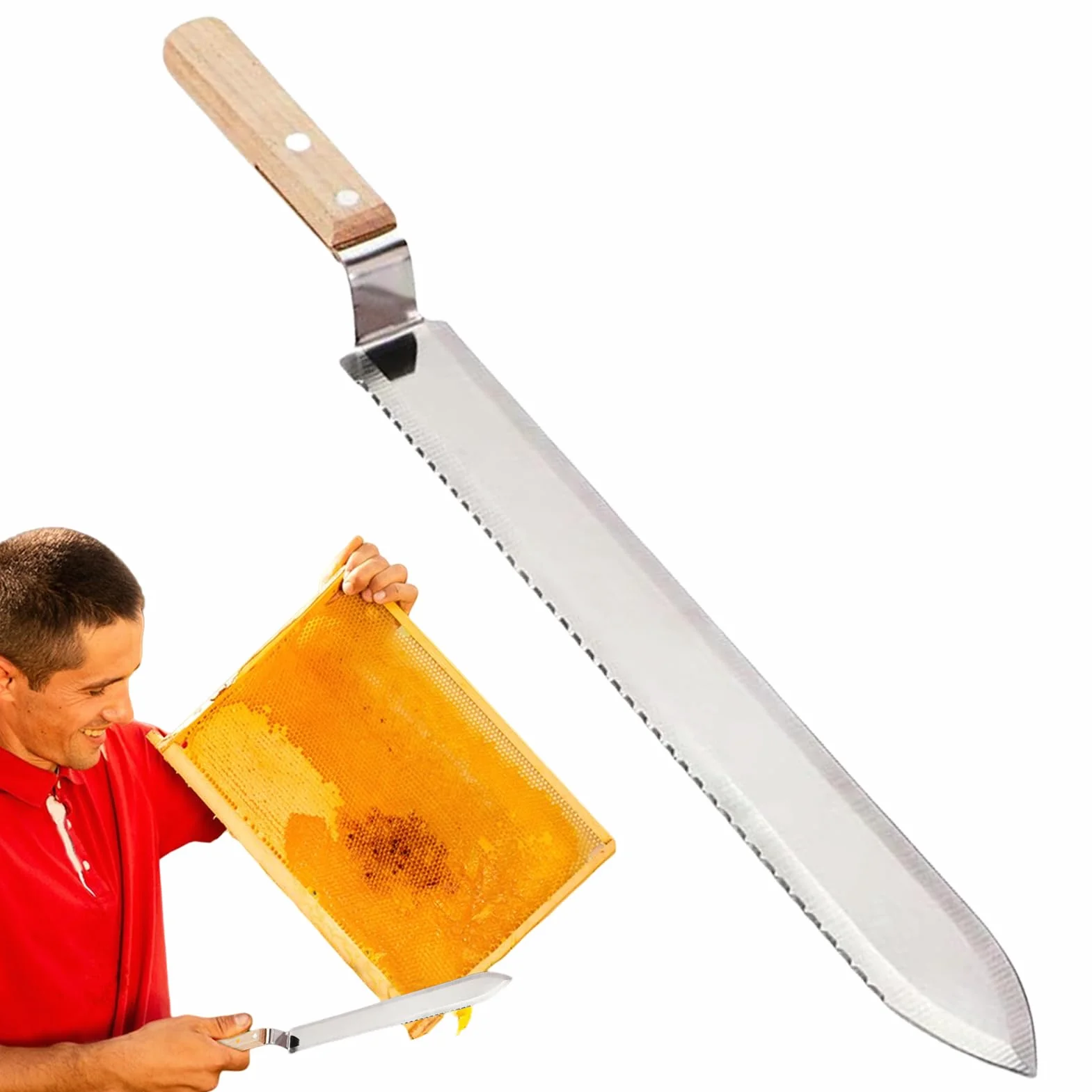 Cuchillo Desopecular - Cofre Para Ofender La Miel | Cuchillo De Alcantarillado De Acero Inoxidable Suave, Cuchillo De Panal, Herramienta Para Cosechar Y Extracción De Miel